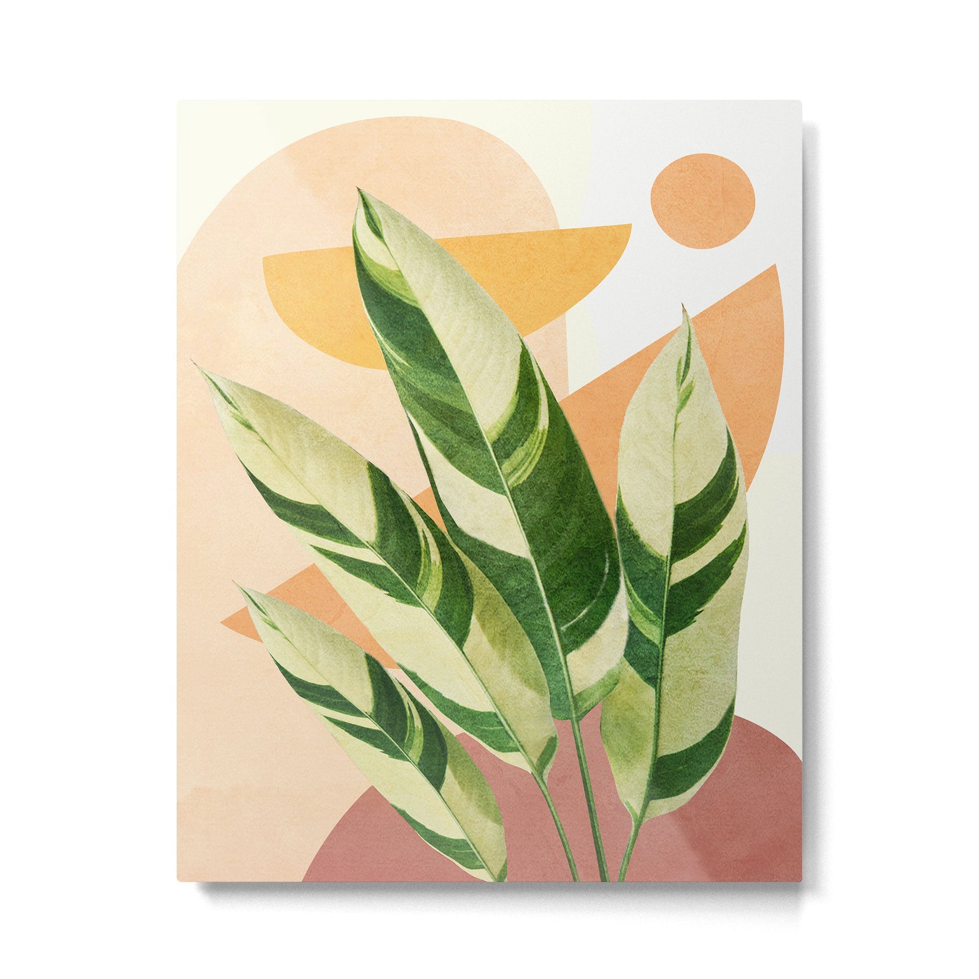 Summer Banana Leaves Metal Print | TeksDecor