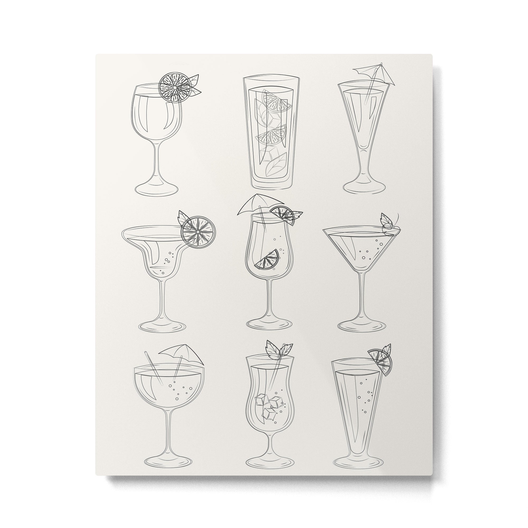 Summer Cocktails 10 Metal Print | TeksDecor