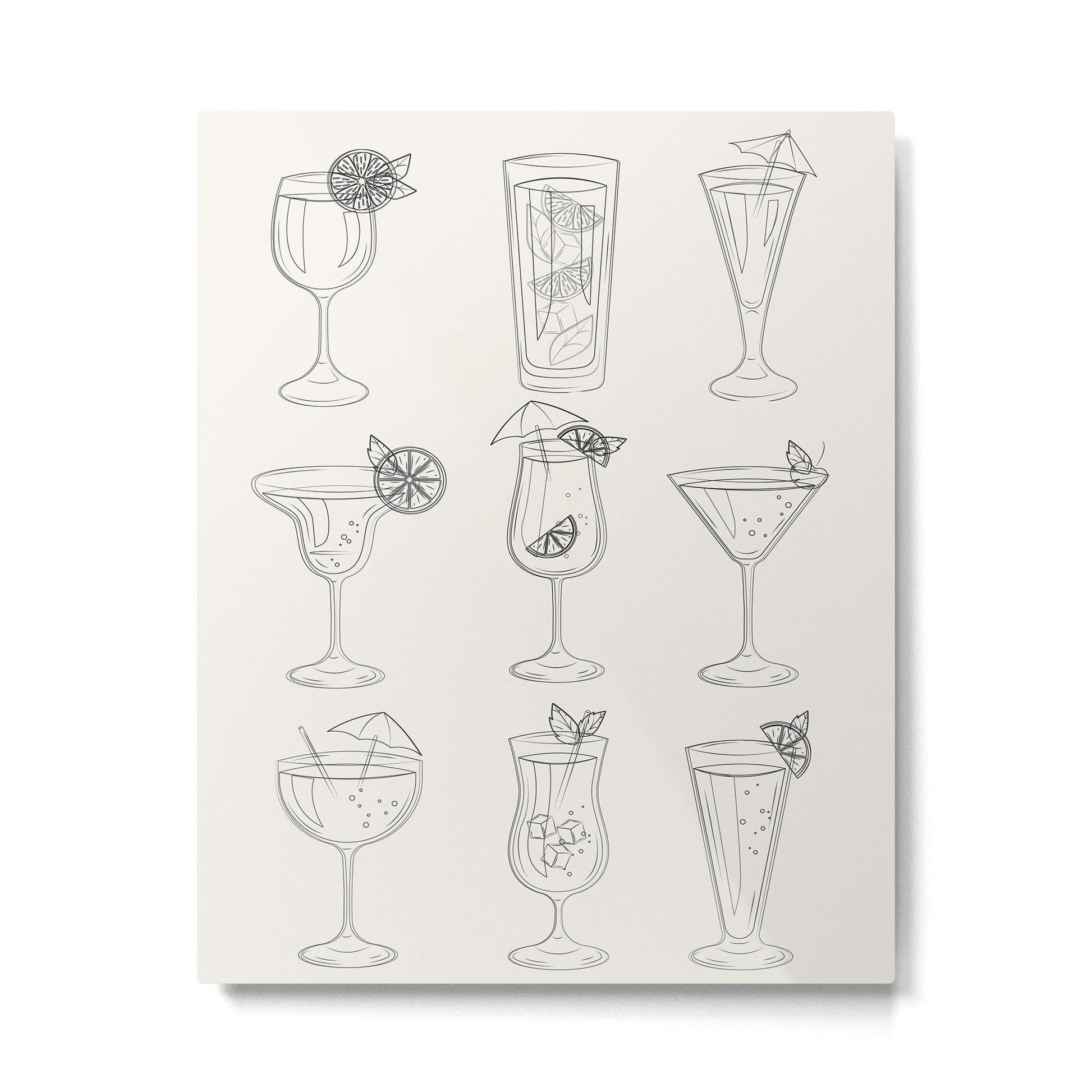 Summer Cocktails 10 Metal Print | TeksDecor