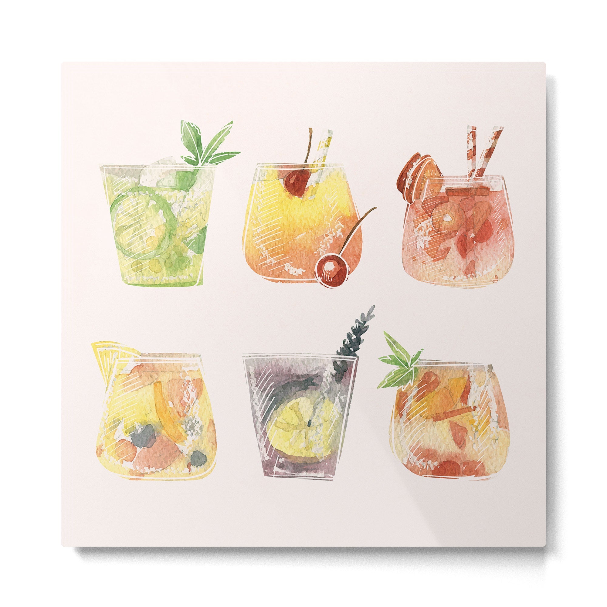 Summer Cocktails 11 Metal Print | TeksDecor