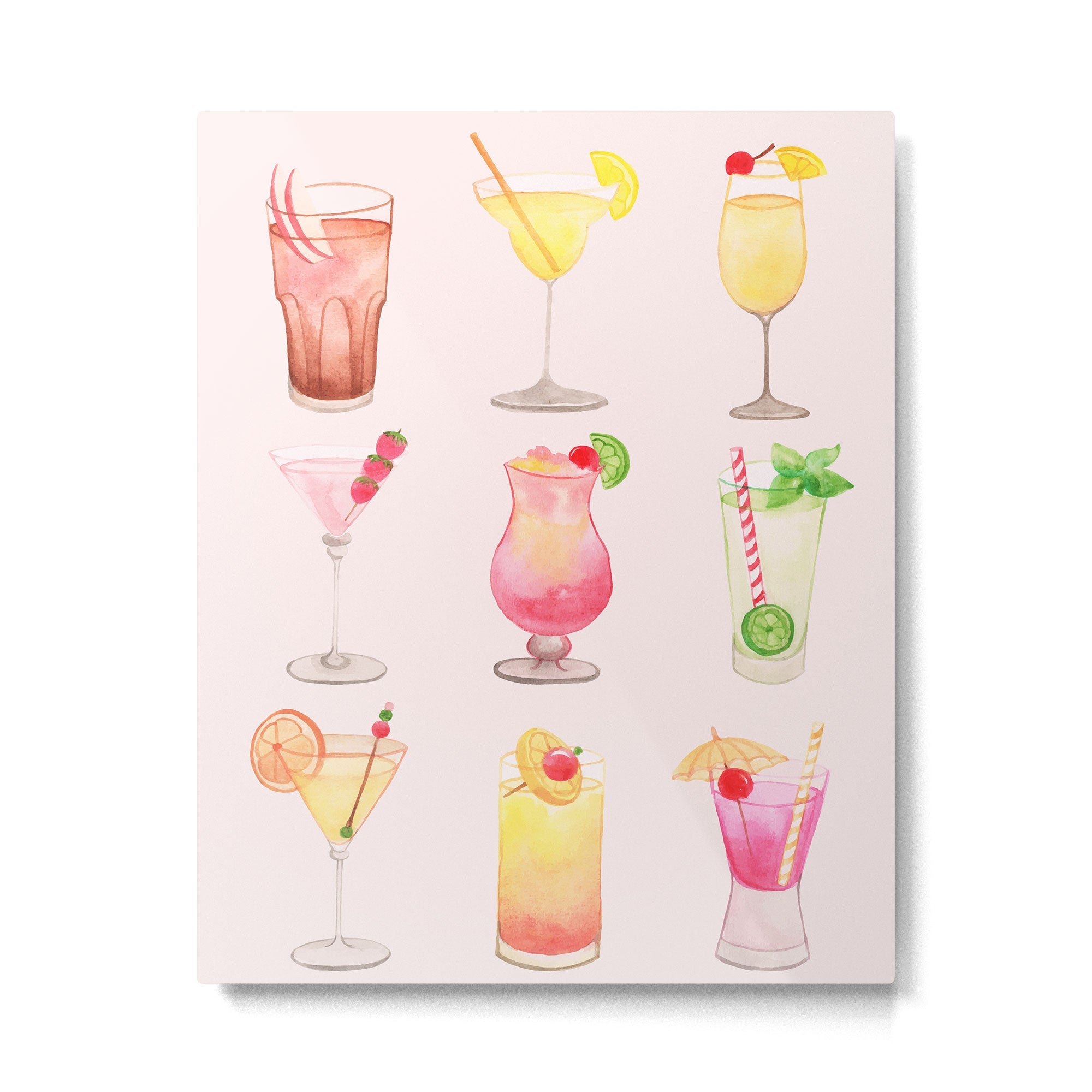 Summer Cocktails 12 Metal Print | TeksDecor