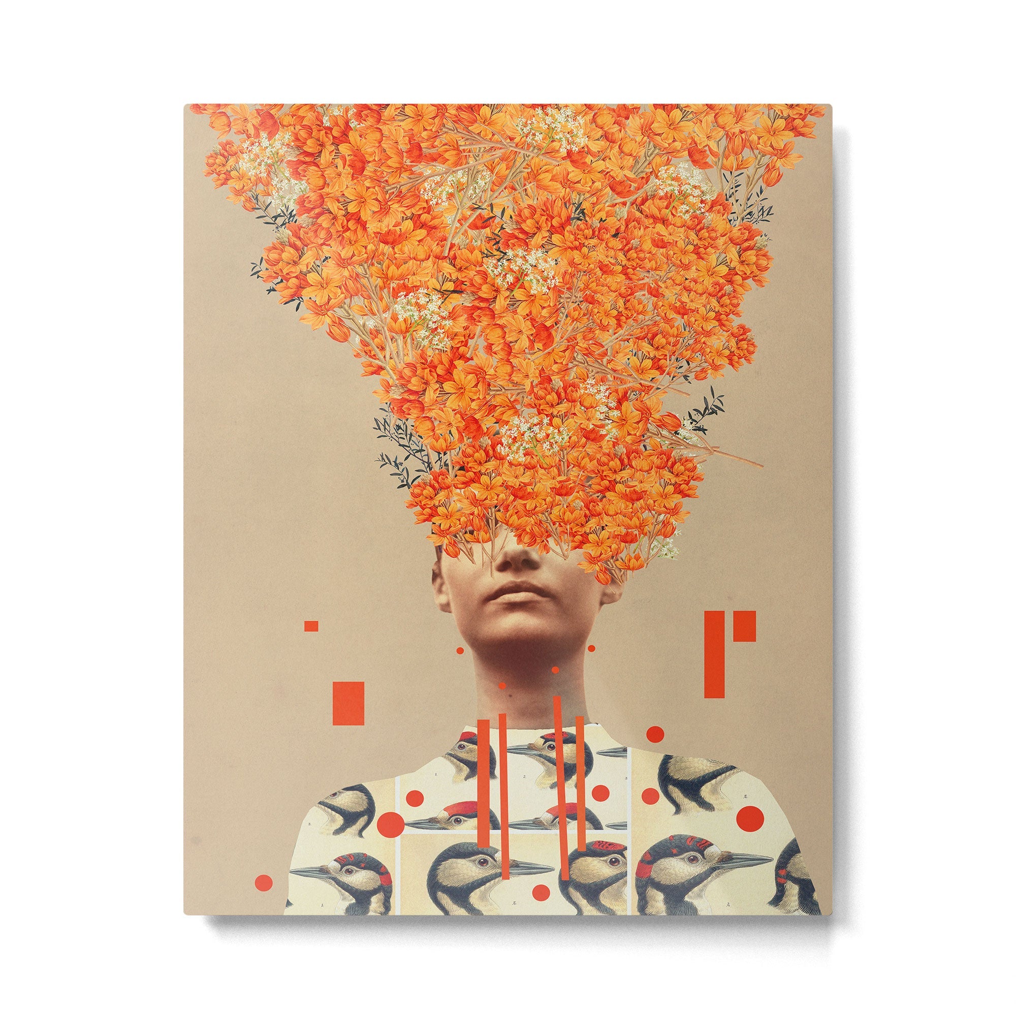 Bird Flight in Autumn Metal Print | TeksDecor