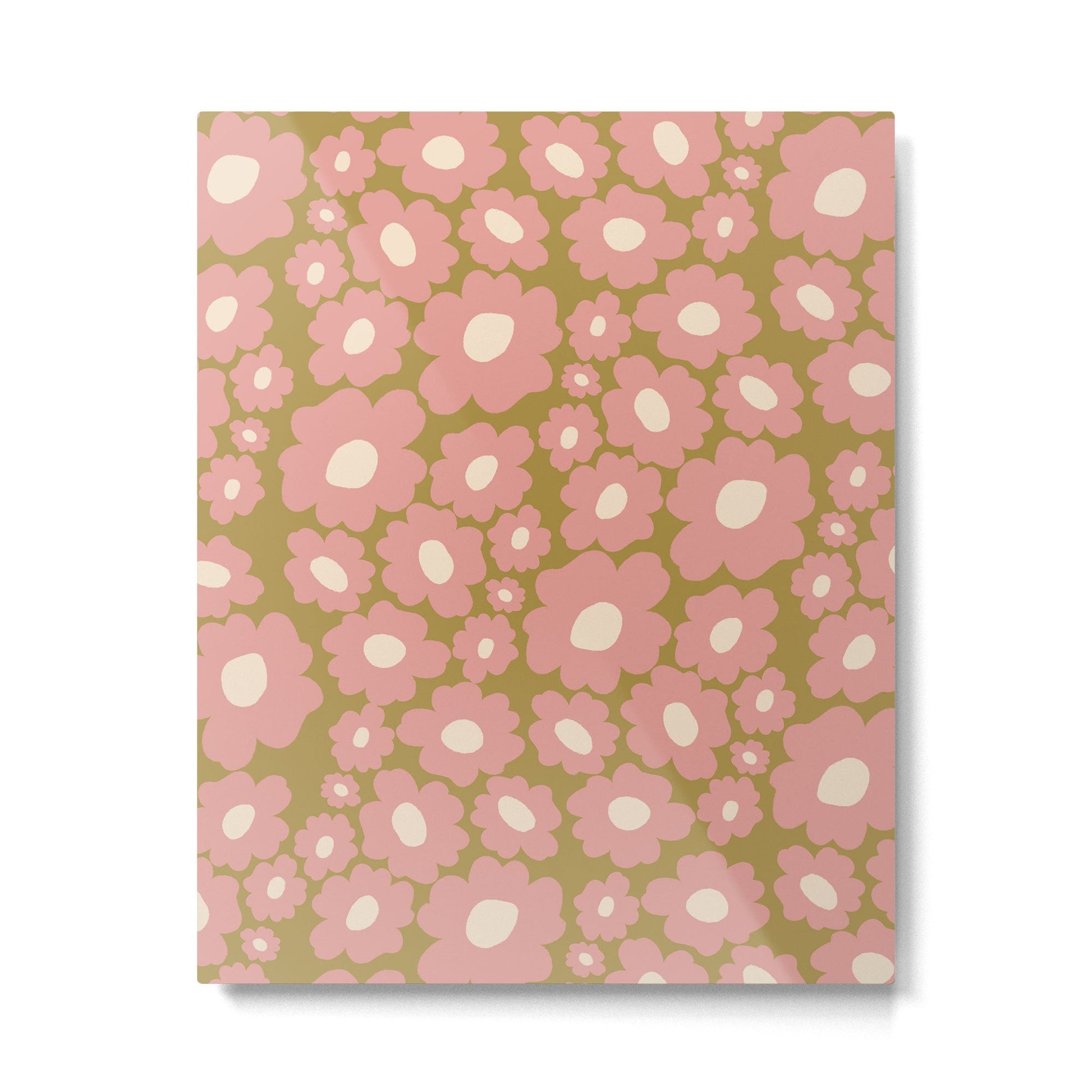70???s Retro Floral  Metal Print | TeksDecor