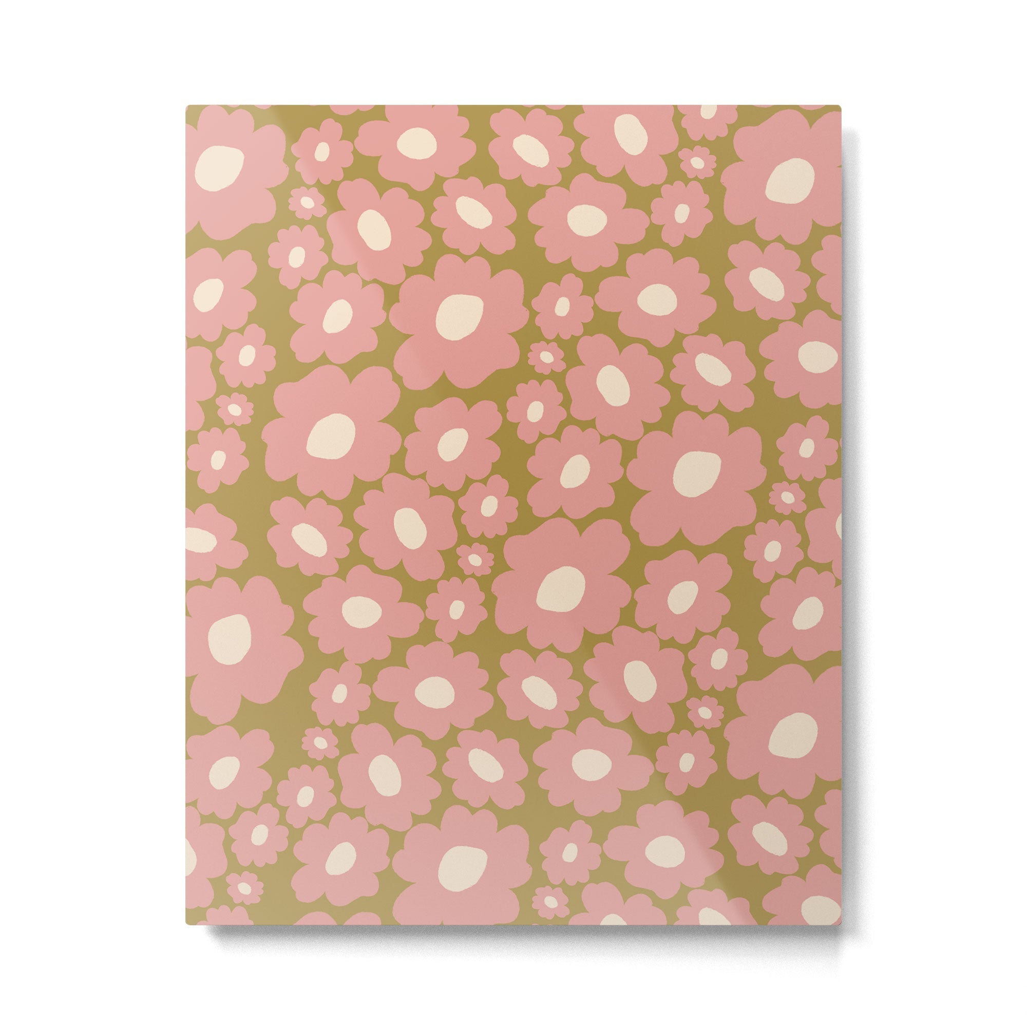 70???s Retro Floral  Metal Print | TeksDecor
