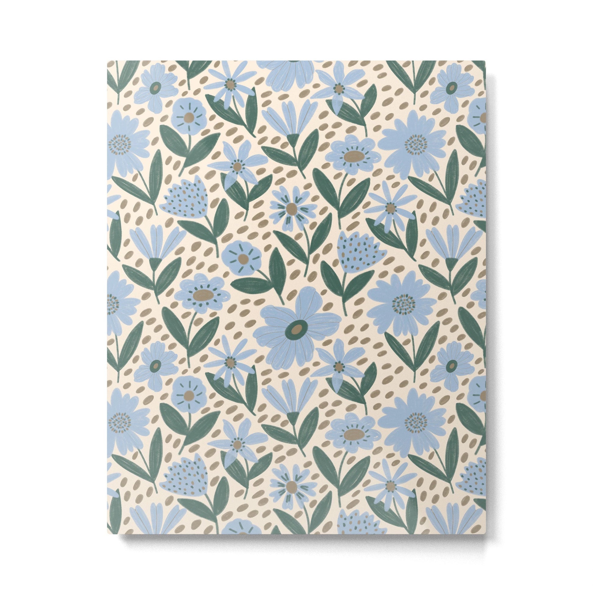 Blue Floral  Metal Print | TeksDecor