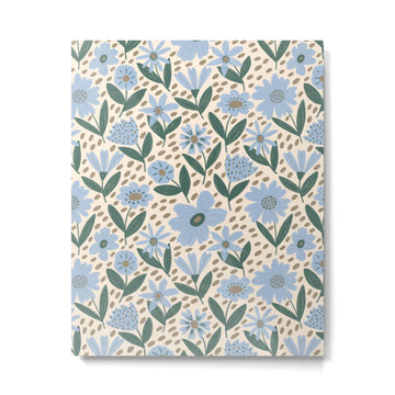 Blue Floral  Metal Print | TeksDecor