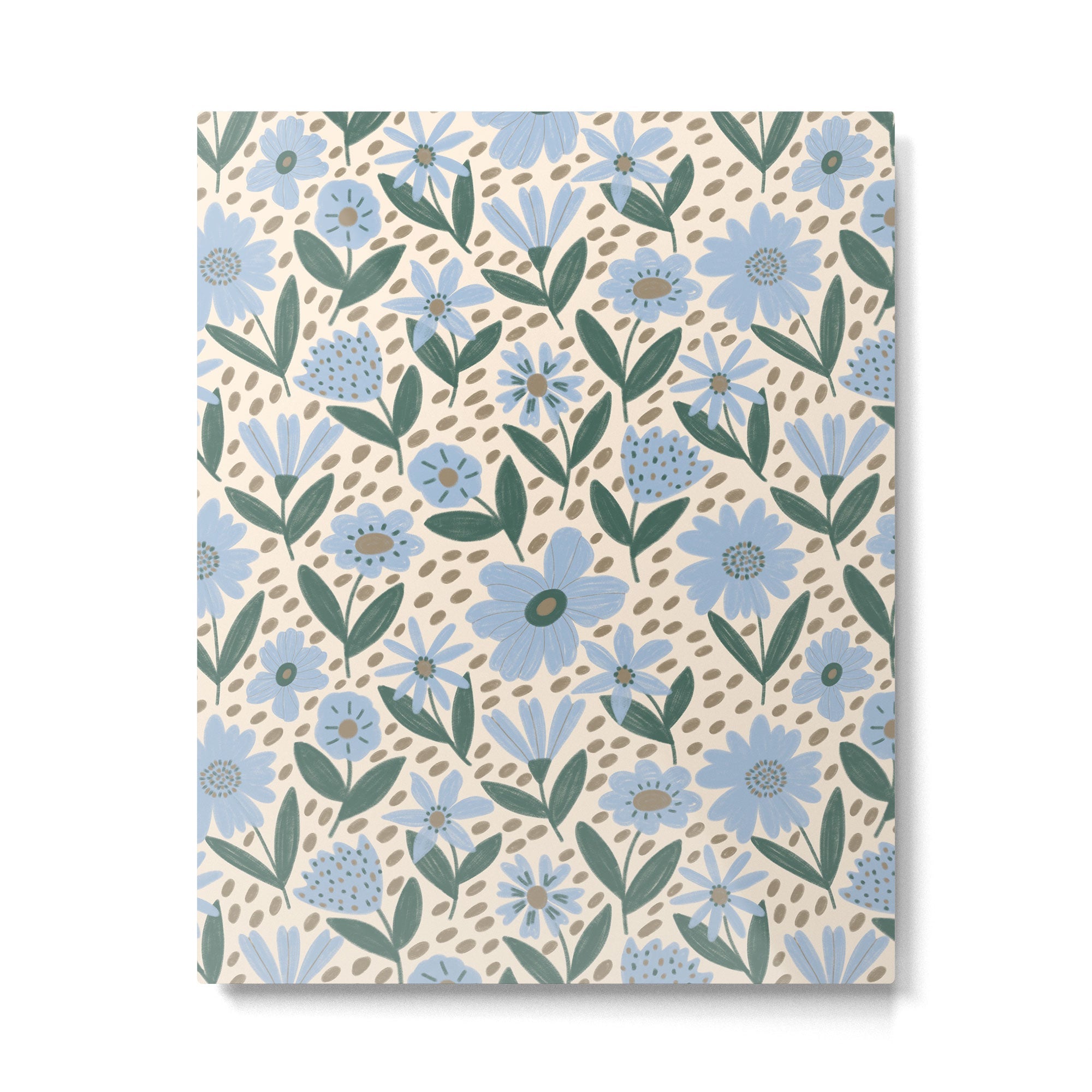Blue Floral  Metal Print | TeksDecor