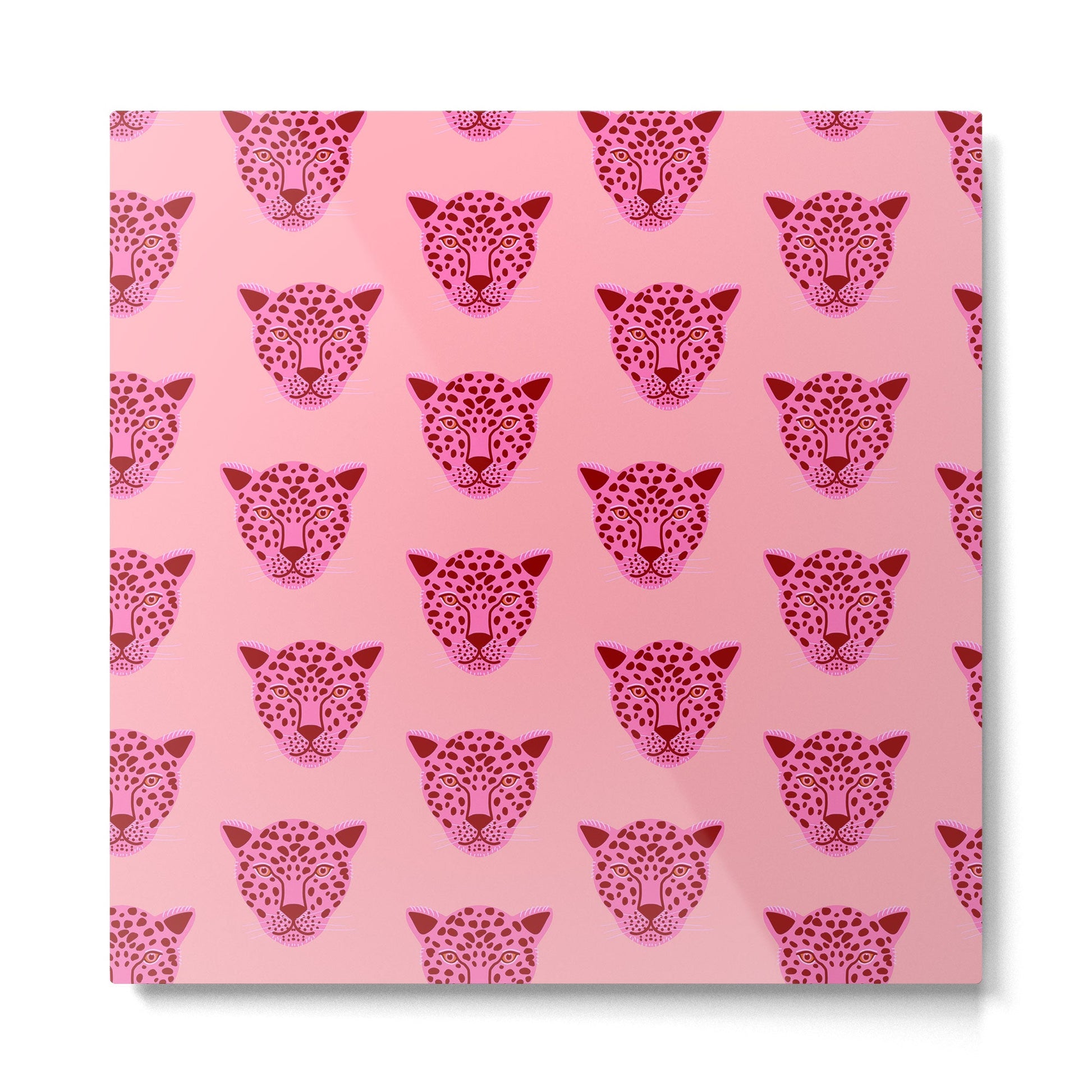 Cheetah -Animal Print Pink Metal Print | TeksDecor