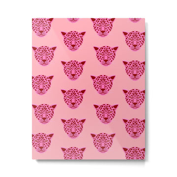 Cheetah -Animal Print Pink Metal Print | TeksDecor