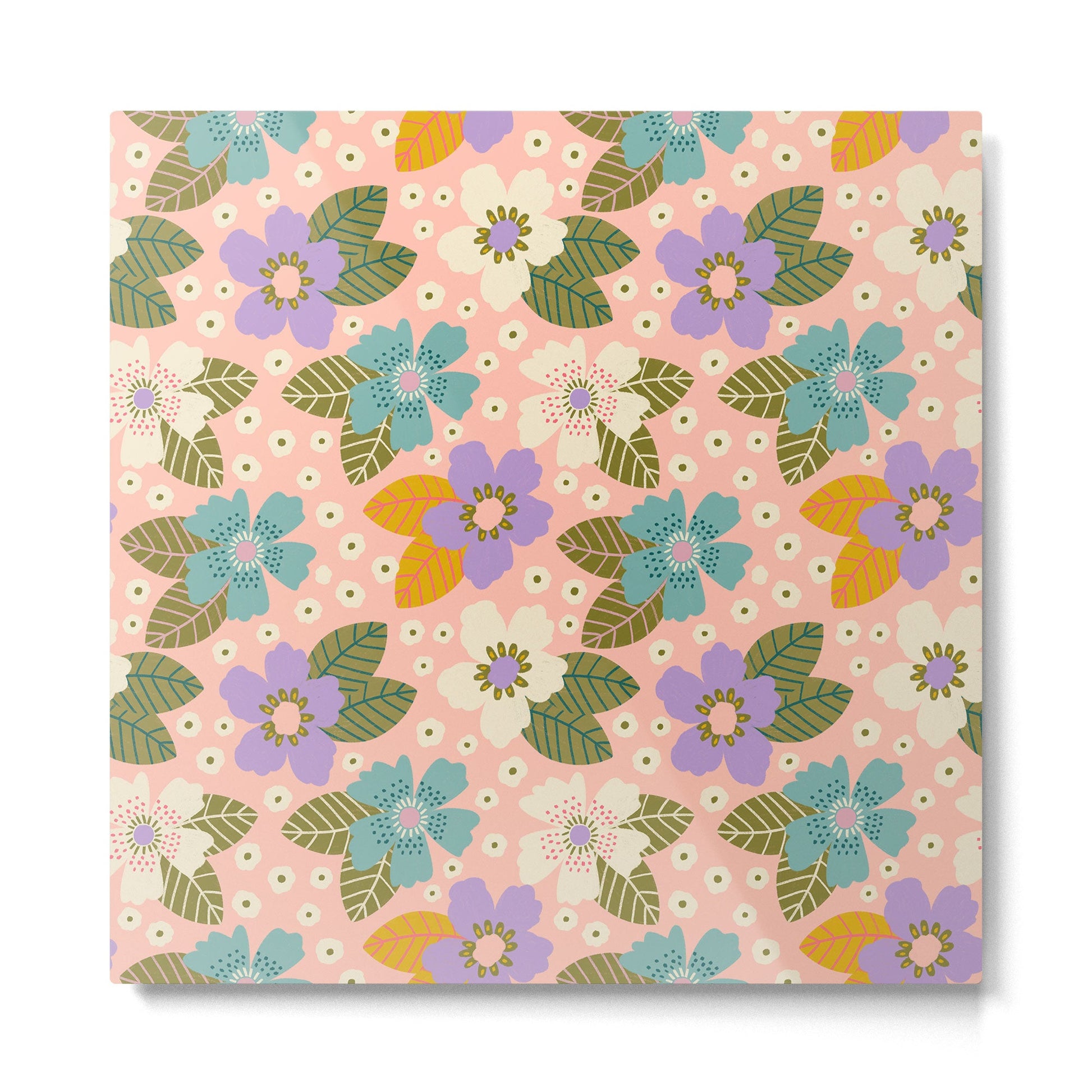Joyful Bloom - Peach Metal Print | TeksDecor