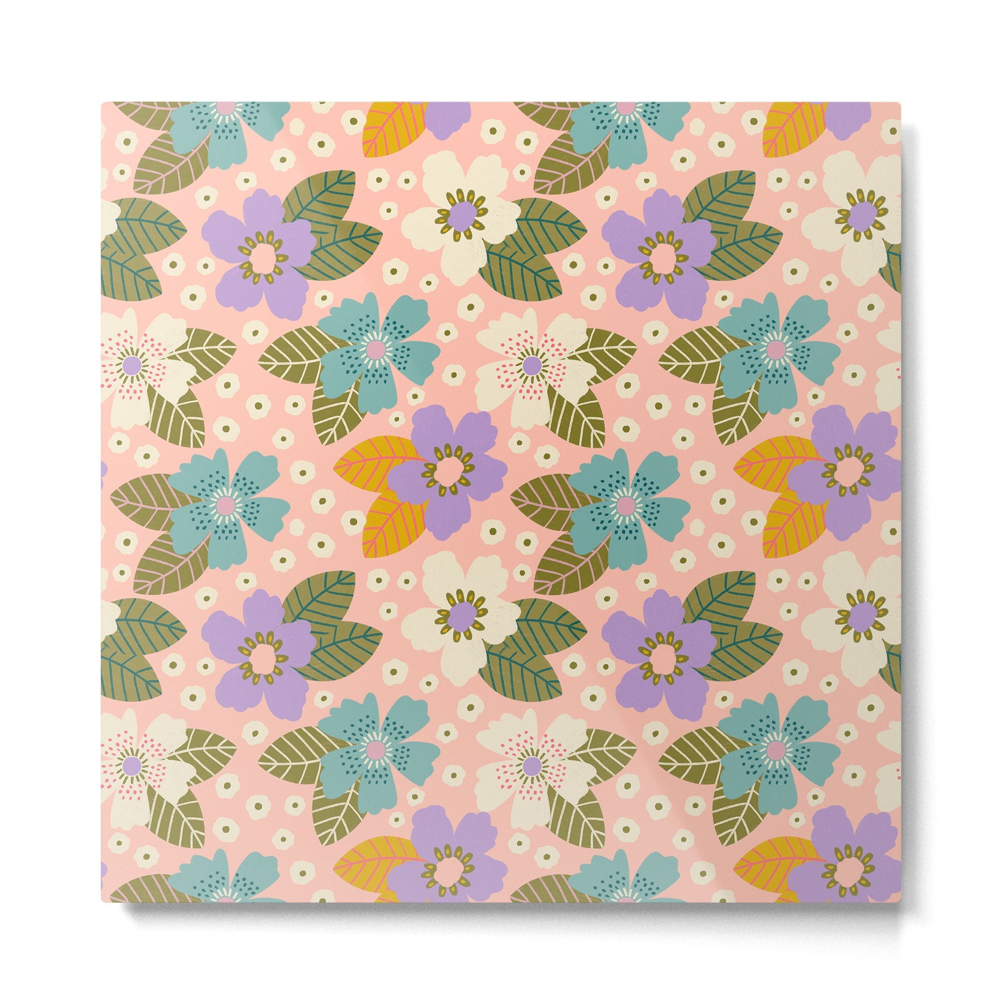 Joyful Bloom - Peach Metal Print | TeksDecor