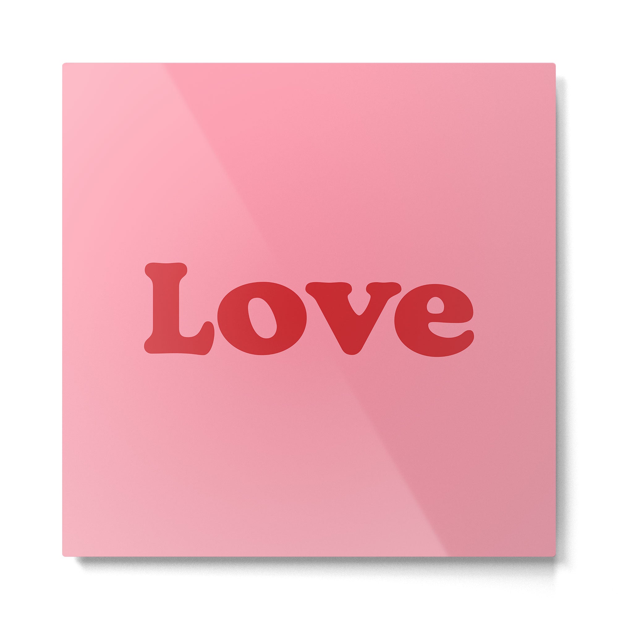 Love - pink and red Metal Print | TeksDecor