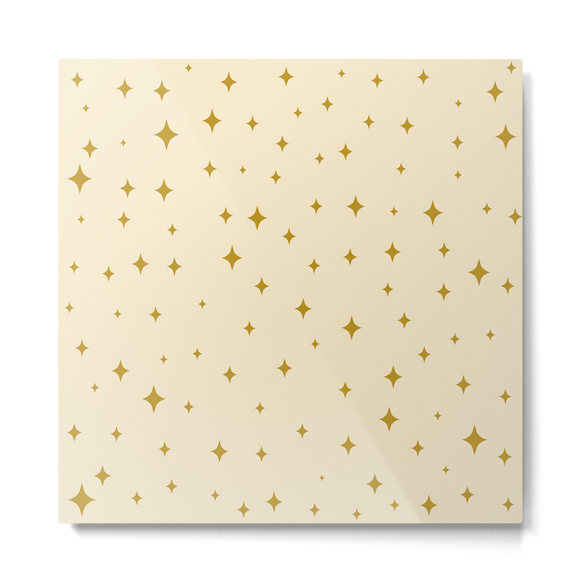 Make a wish - Gold star pattern Metal Print | TeksDecor