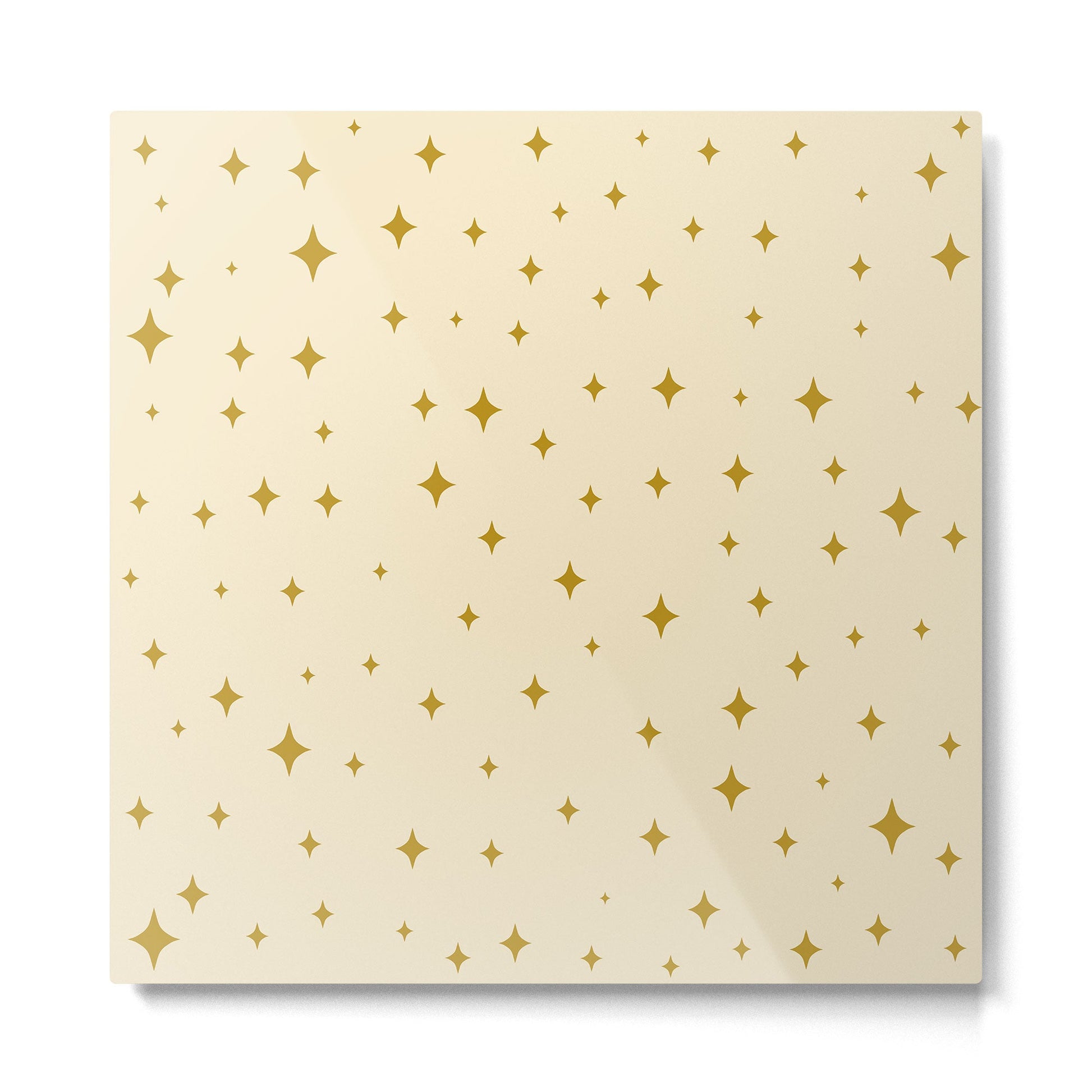 Make a wish - Gold star pattern Metal Print | TeksDecor