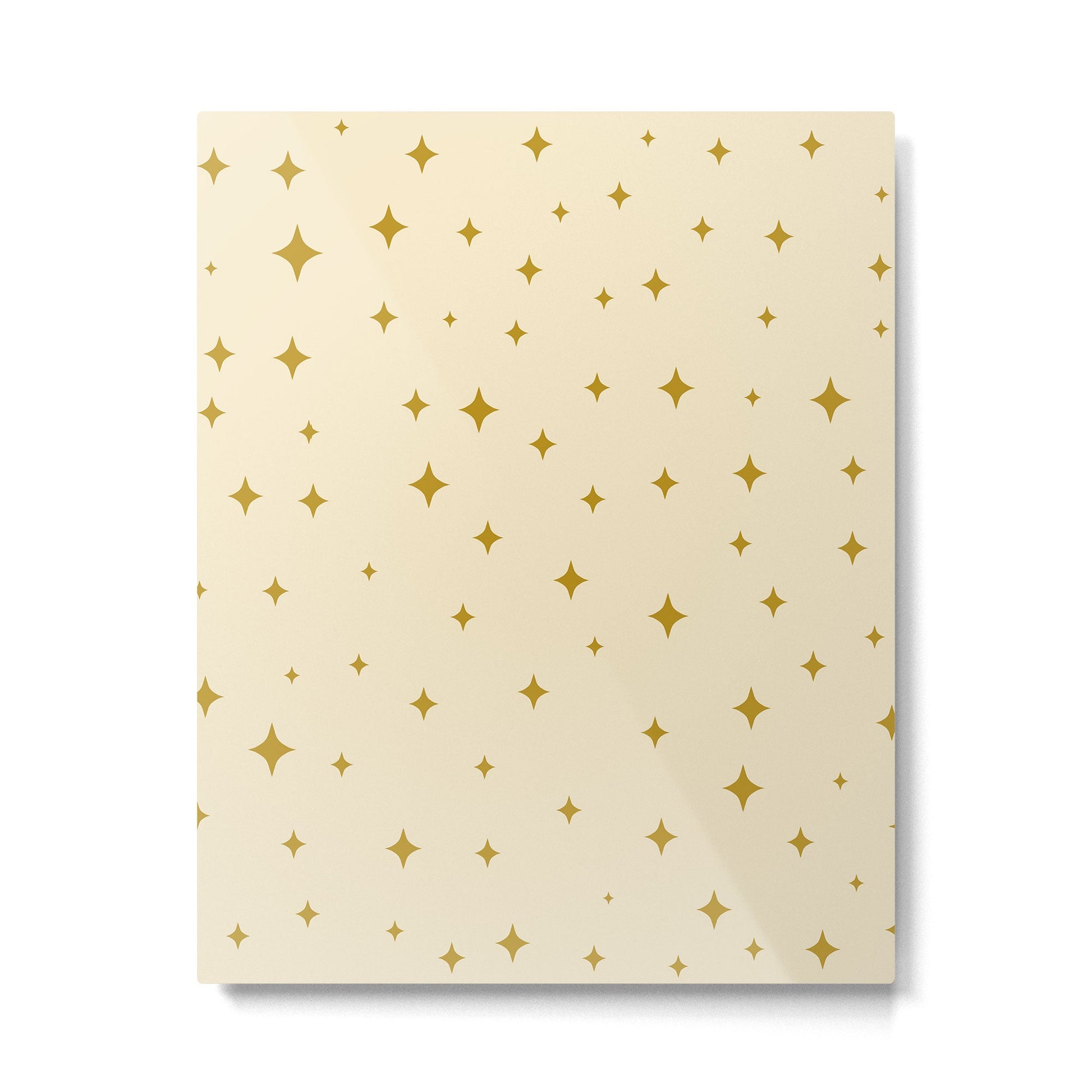 Make a wish - Gold star pattern Metal Print | TeksDecor