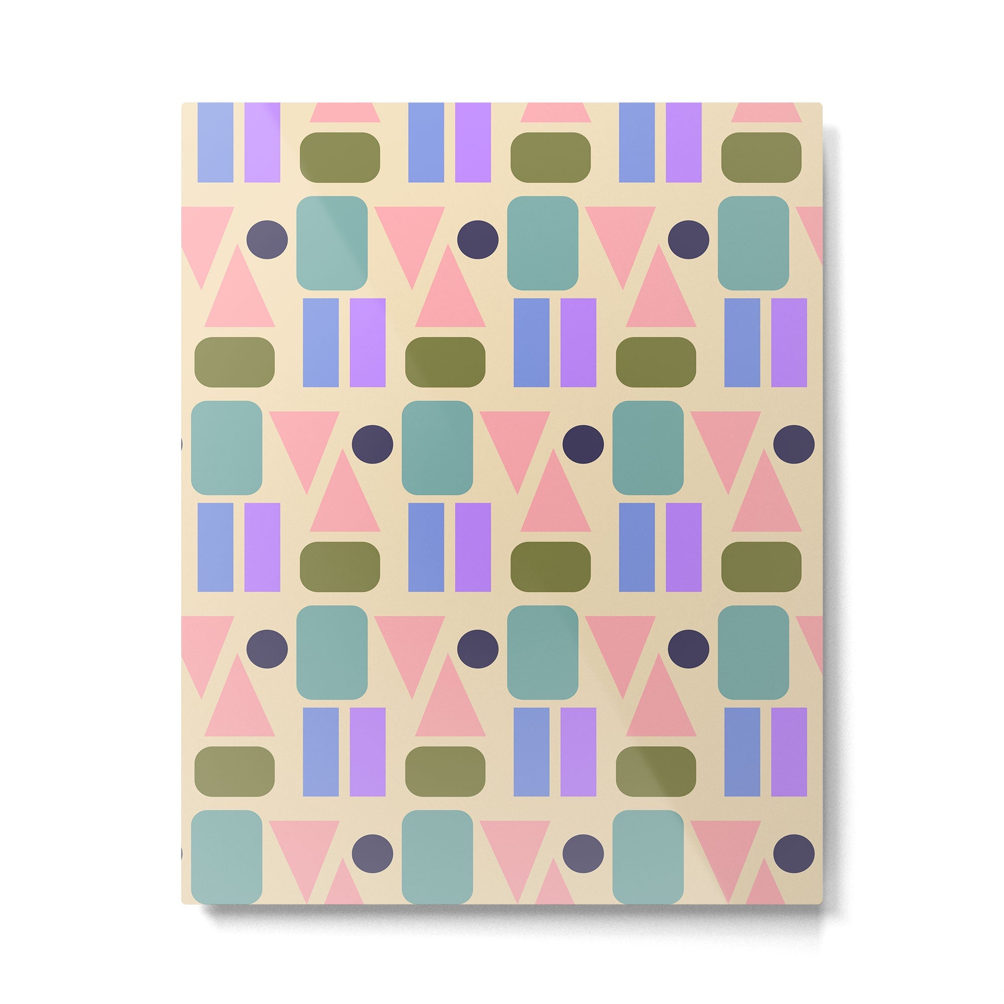 Mid-century Geometric Color Fun Metal Print | TeksDecor