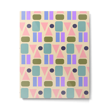 Mid-century Geometric Color Fun Metal Print | TeksDecor