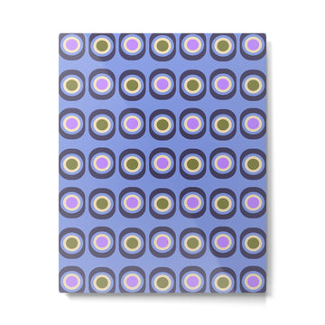 Mid-century Modern Pattern - Blue Metal Print | TeksDecor