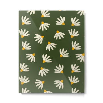 Oh! Daisy - green  Metal Print | TeksDecor