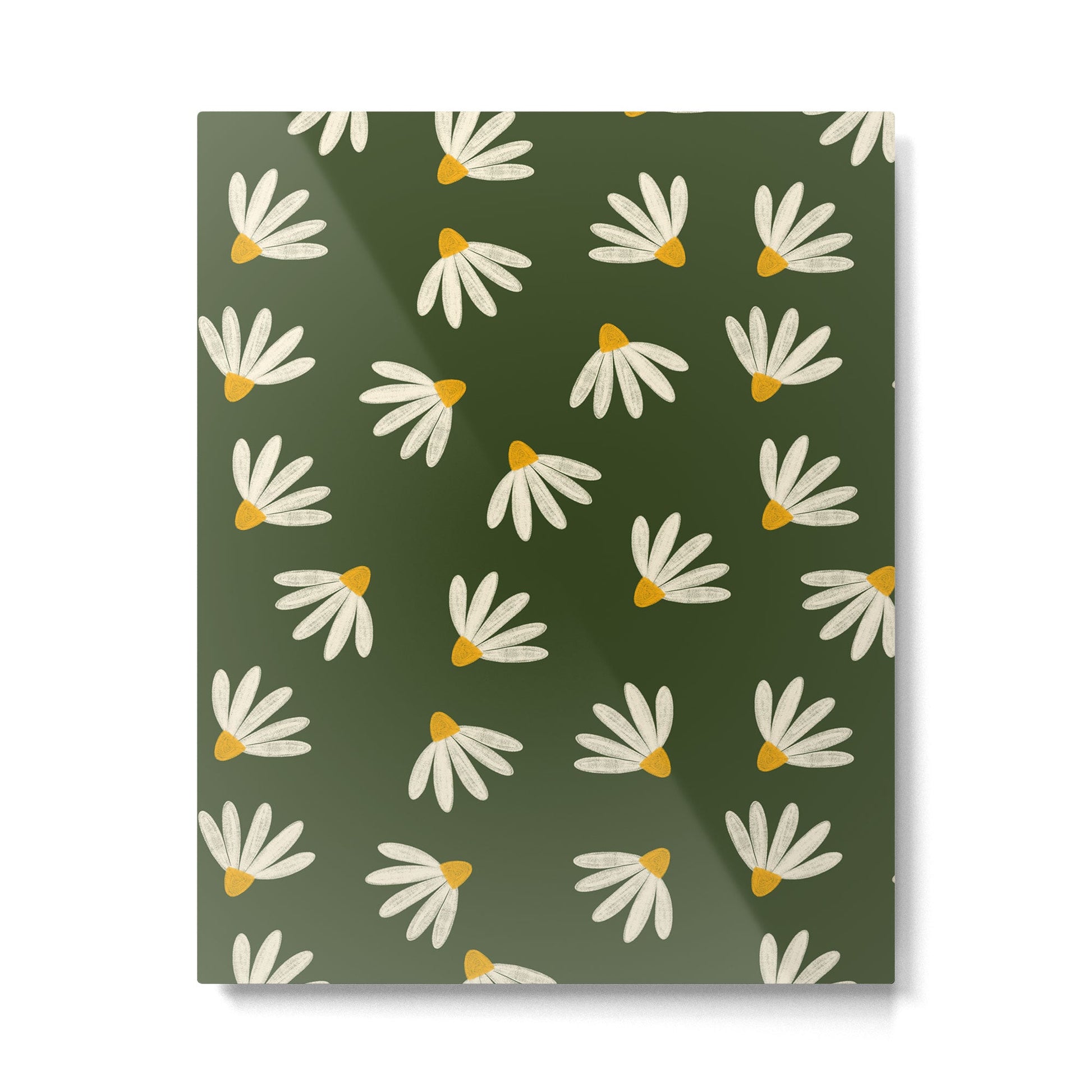 Oh! Daisy - green  Metal Print | TeksDecor