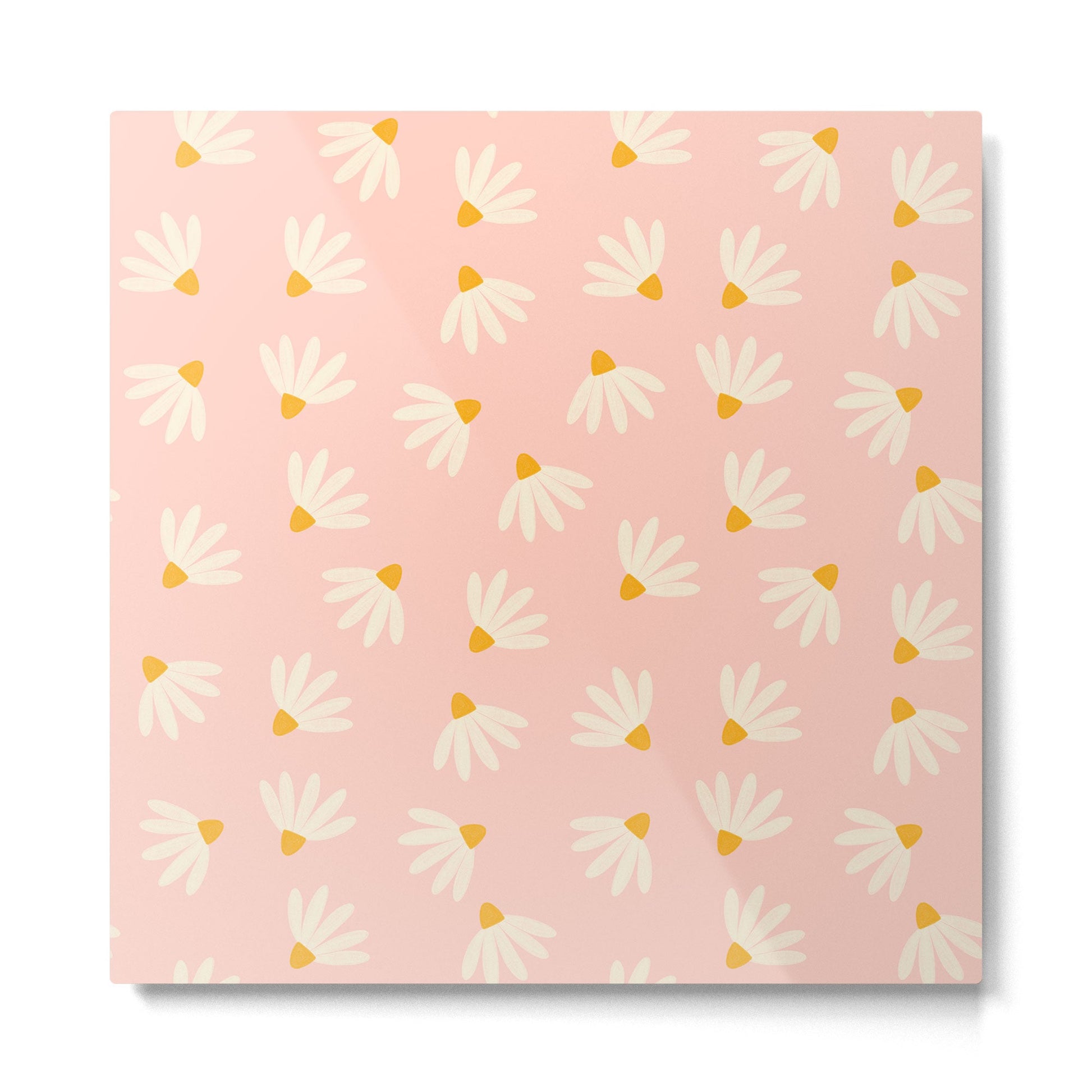 Oh! Daisy - Salmon  Metal Print | TeksDecor