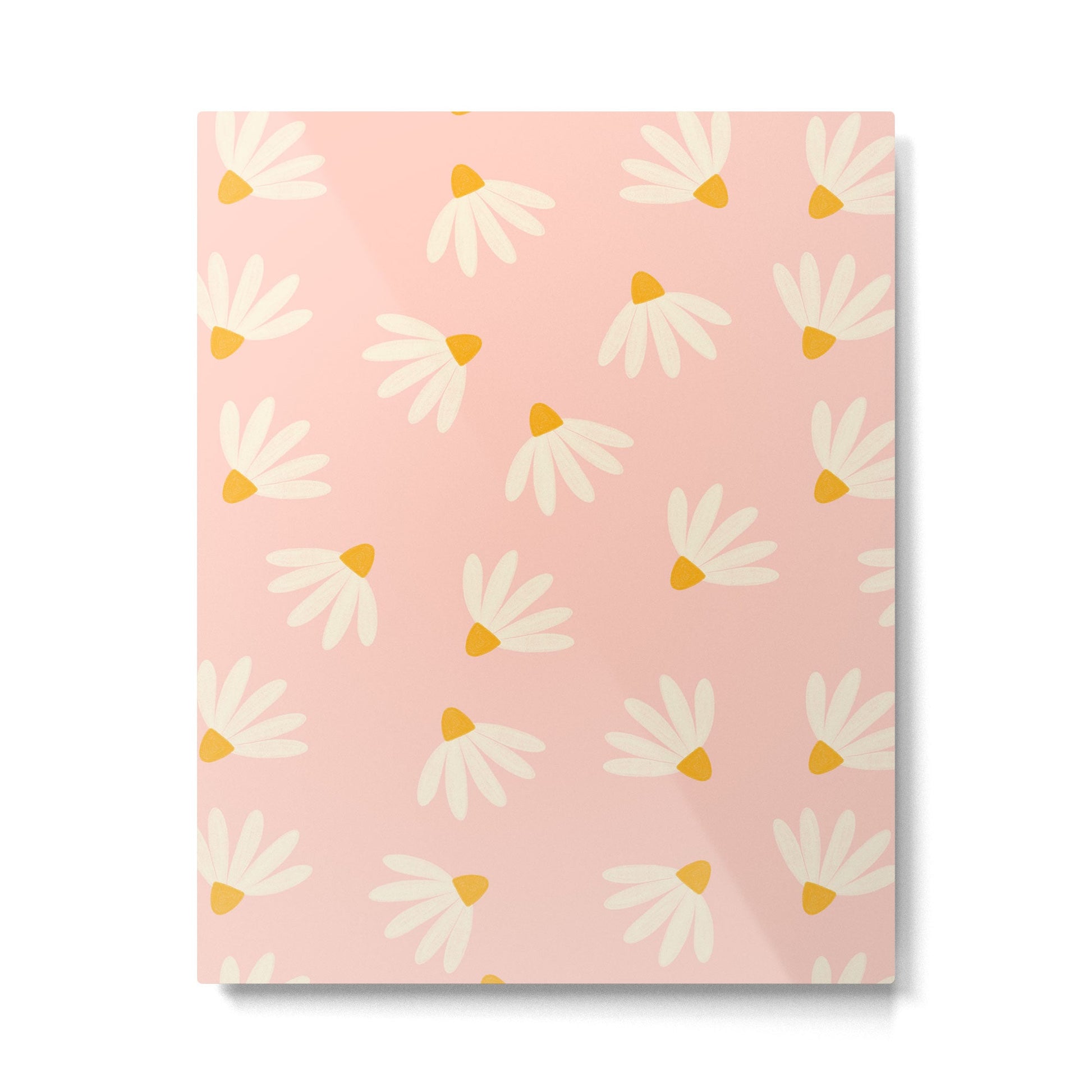 Oh! Daisy - Salmon  Metal Print | TeksDecor