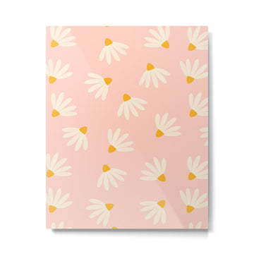 Oh! Daisy - Salmon  Metal Print | TeksDecor