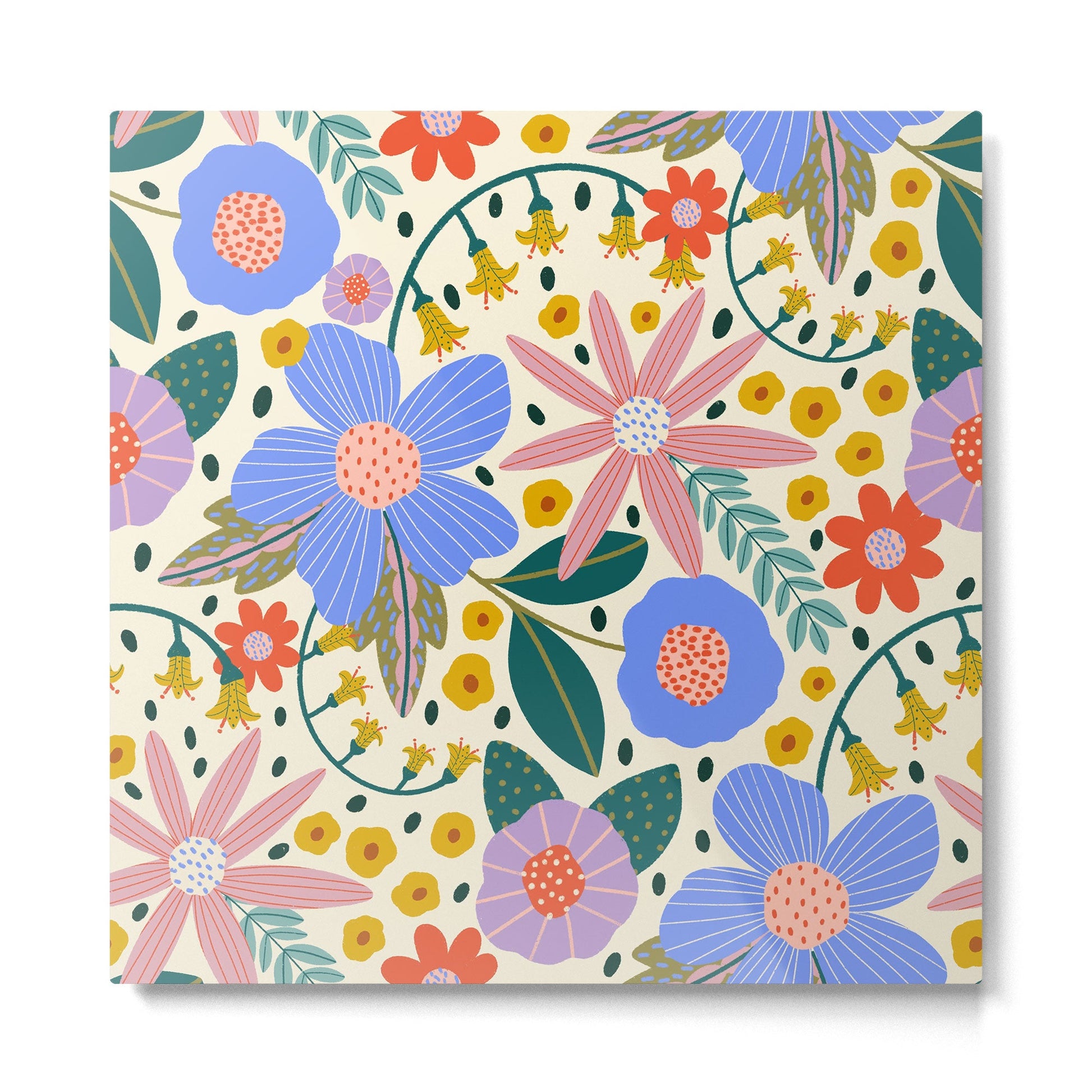 Pure Joy - colorful Floral  Metal Print | TeksDecor