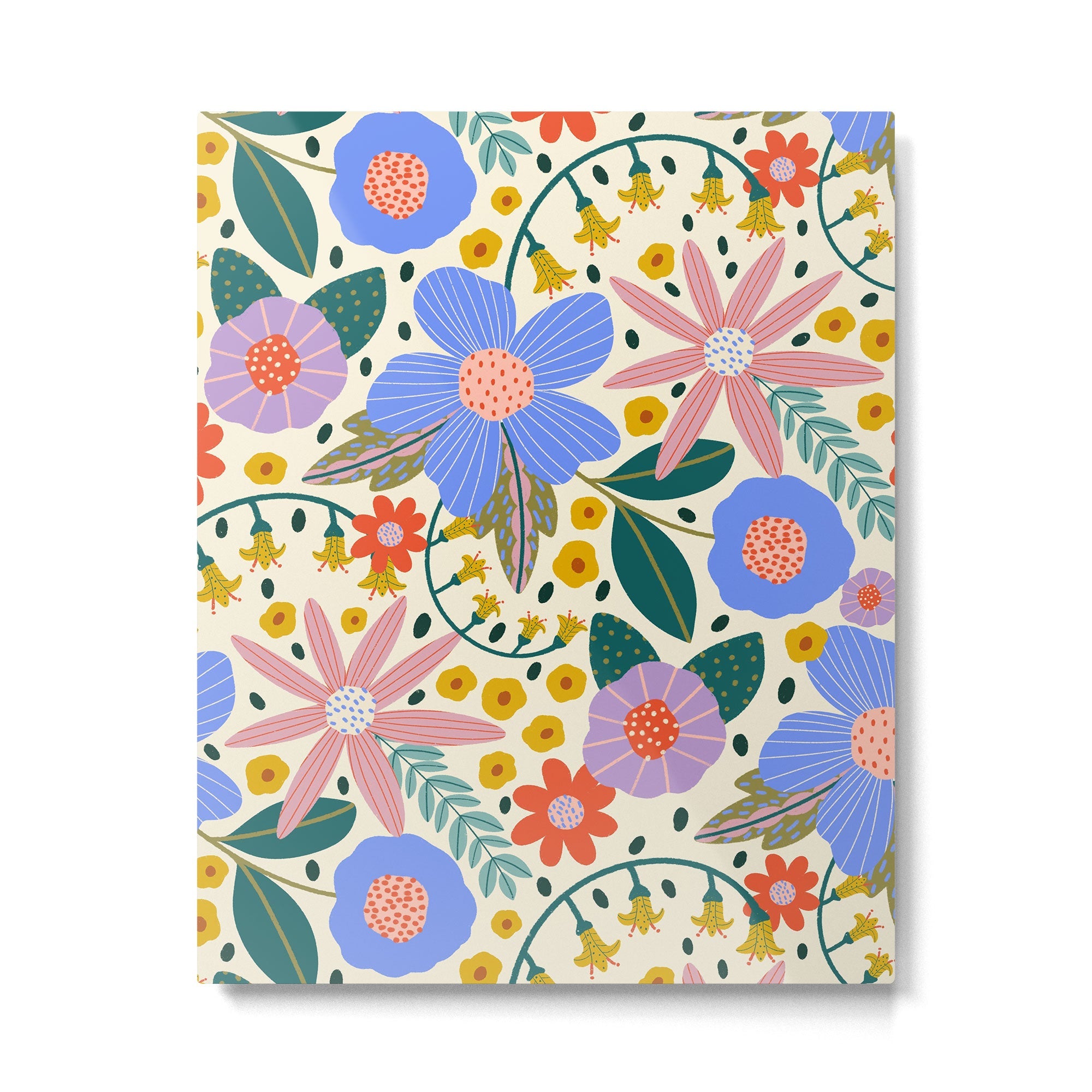Pure Joy - colorful Floral  Metal Print | TeksDecor