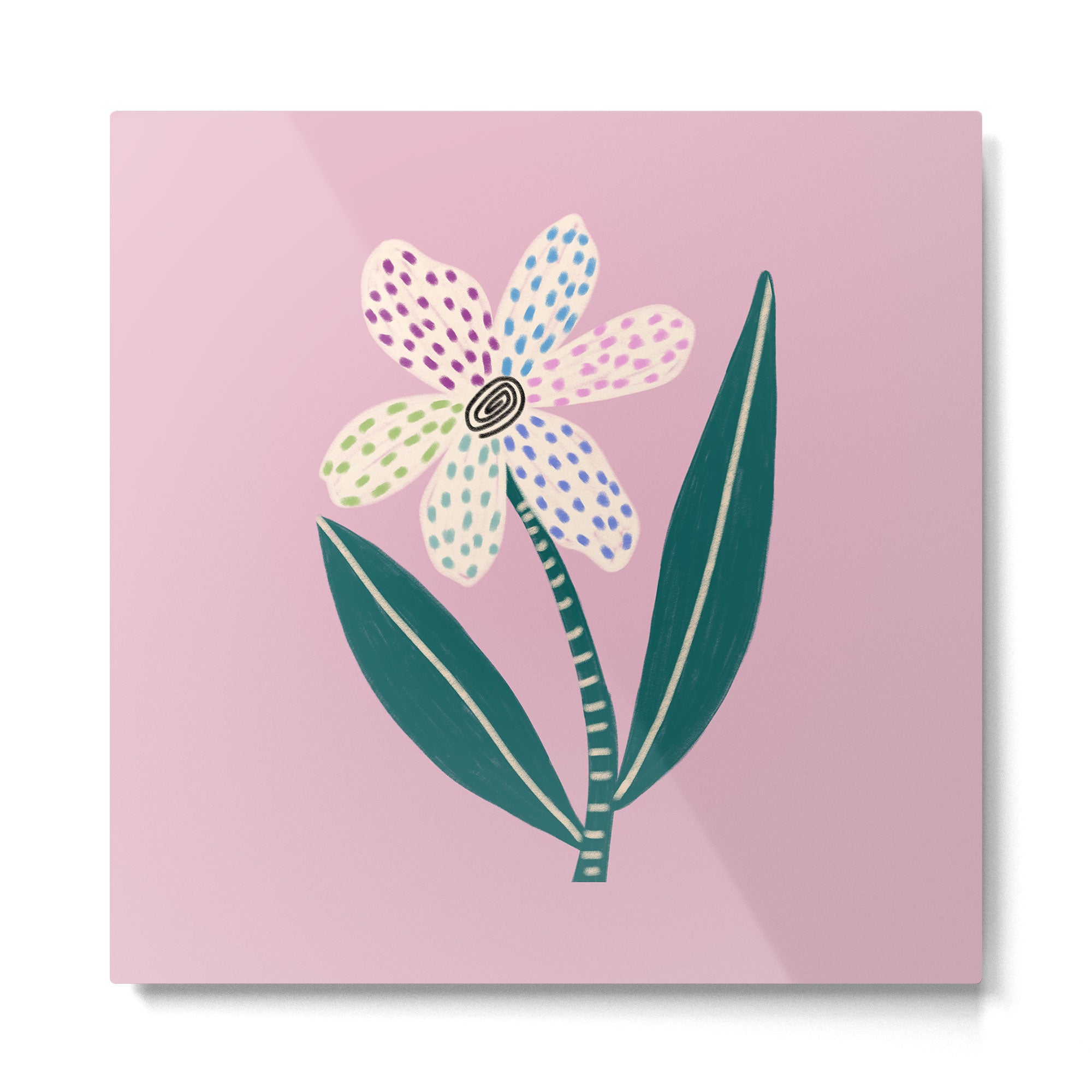 Single Flower Metal Print | TeksDecor