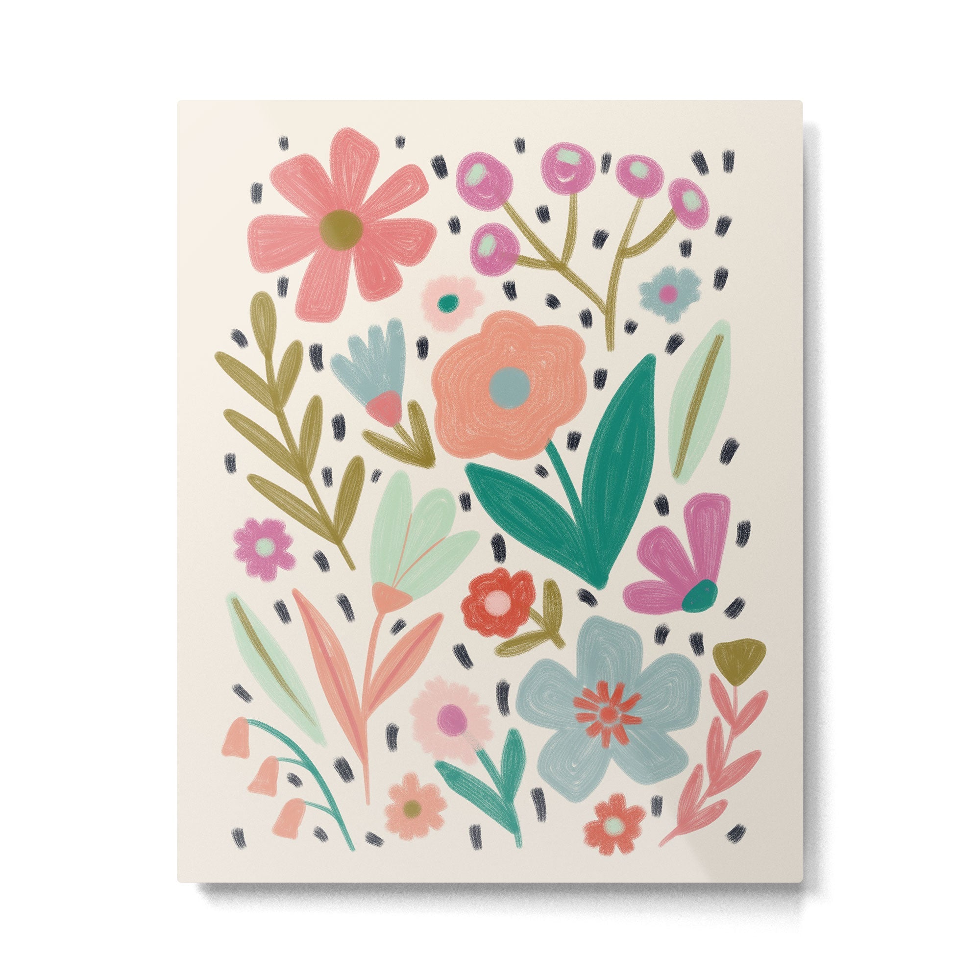 Spring Flower - Modern Floral Metal Print | TeksDecor