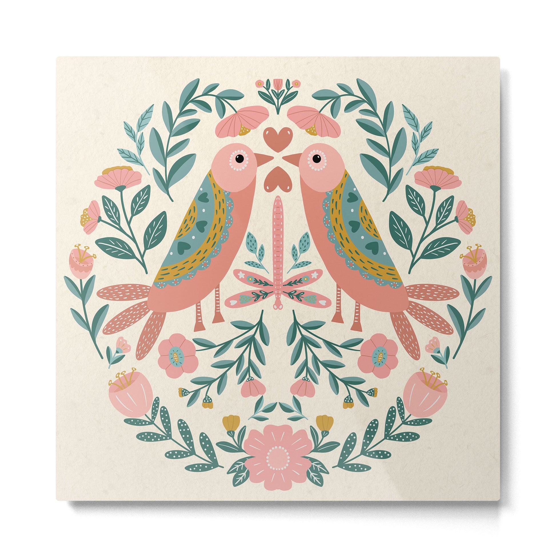 twin birds Metal Print | TeksDecor