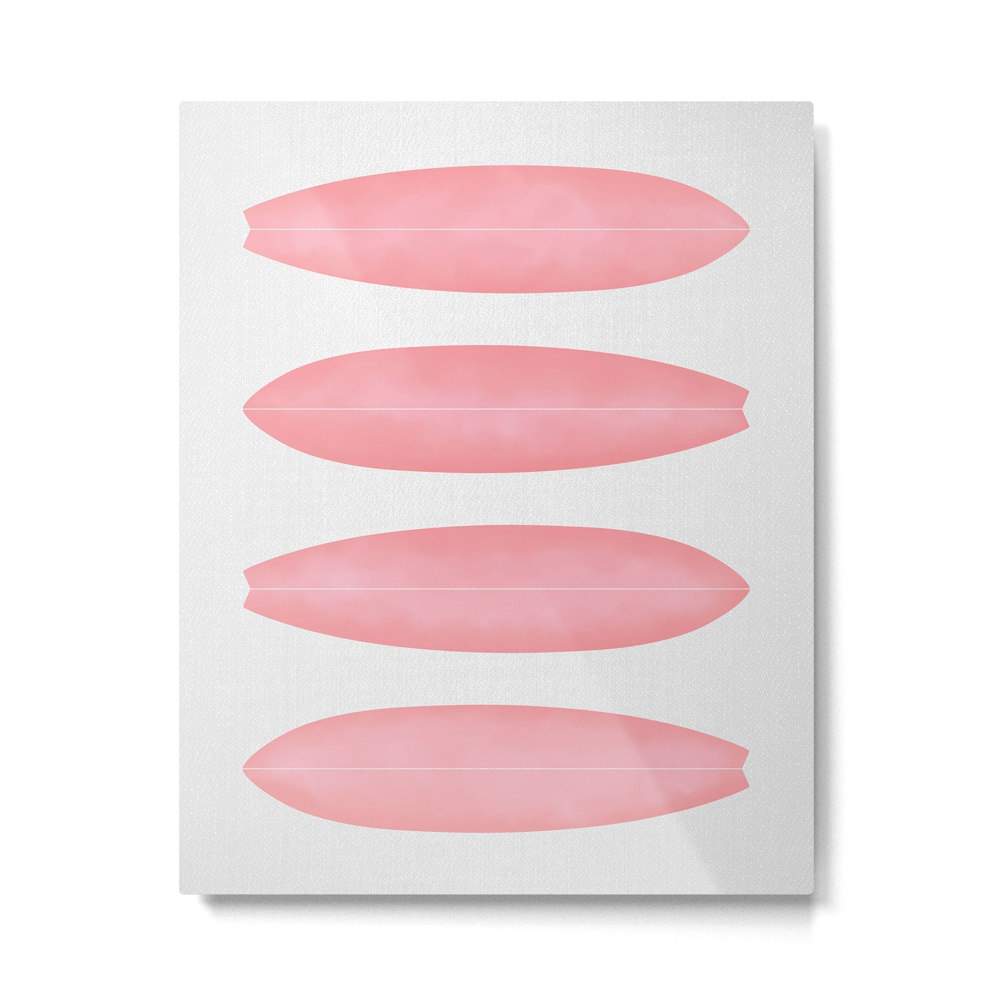 Surfboards in Pink Metal Print | TeksDecor