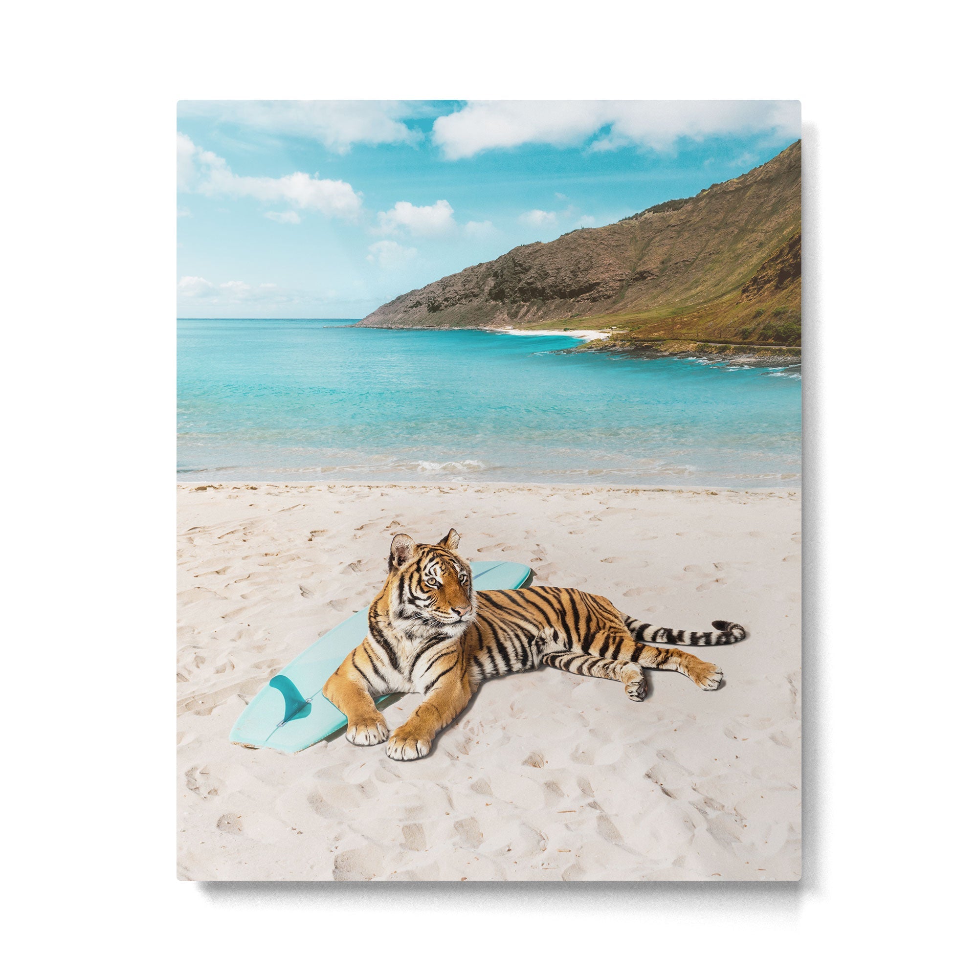 Tiger's Surf Beach Metal Print | TeksDecor