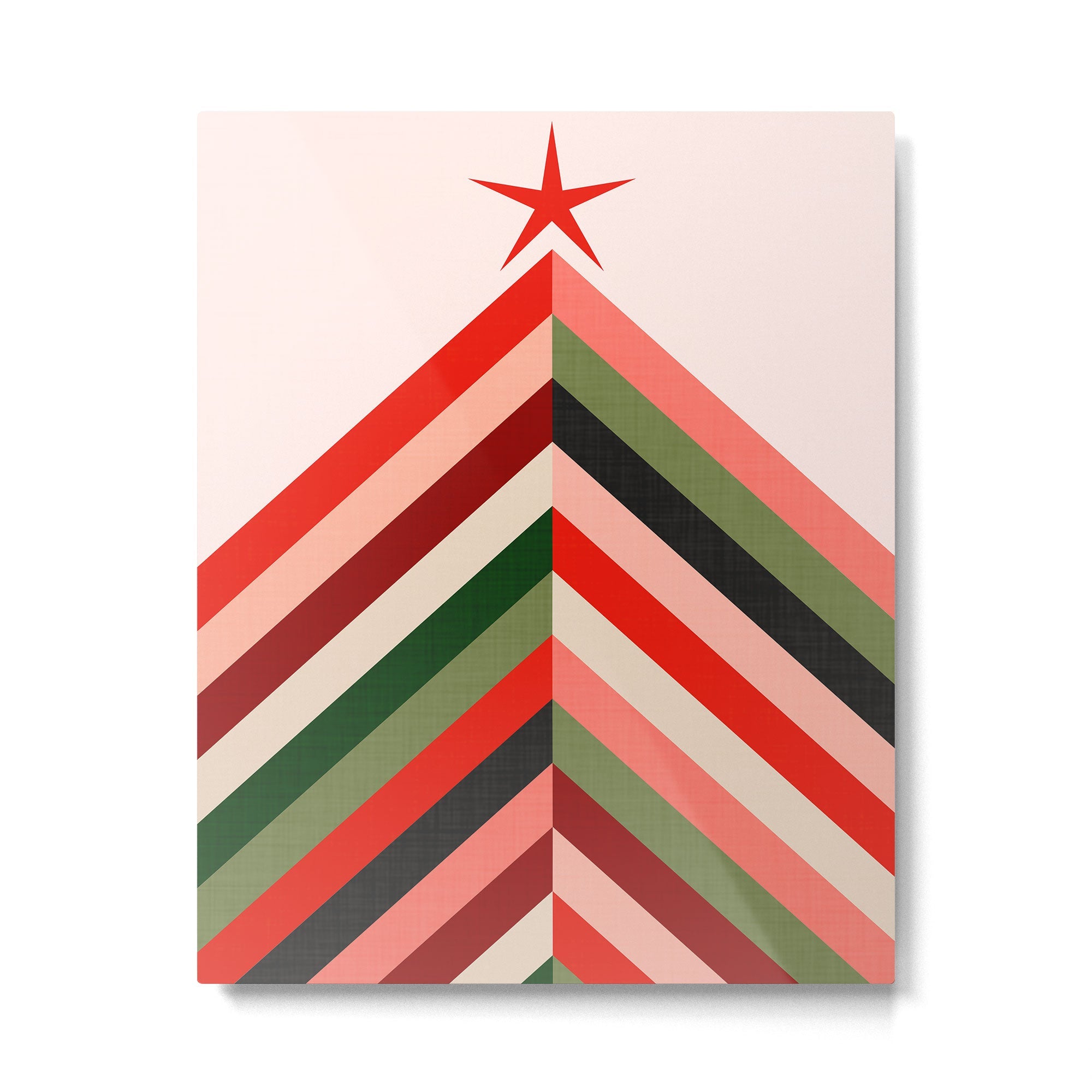 Chevron Christmas tree Metal Print | TeksDecor