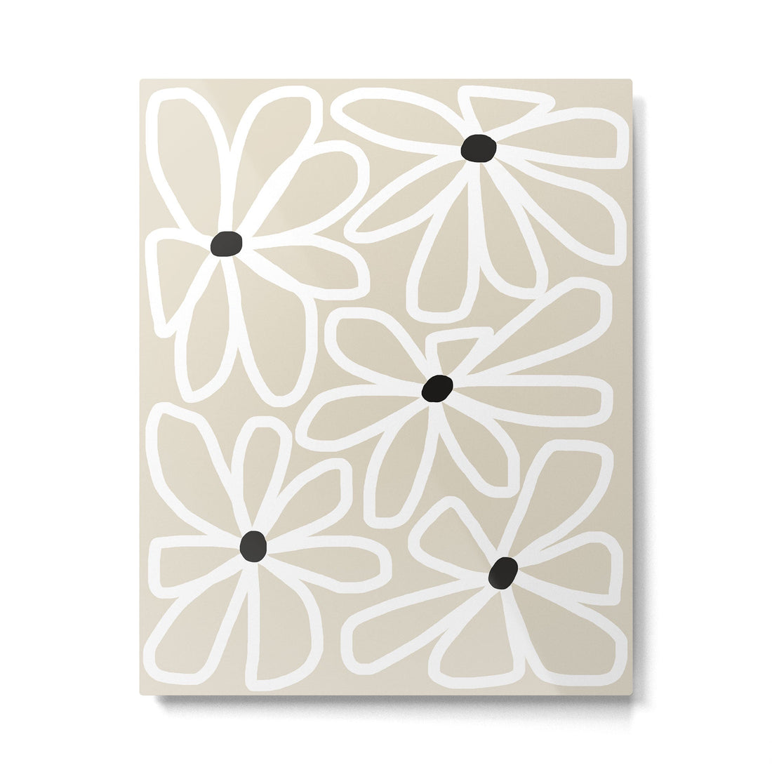 Daisy chain - neutral Metal Print | TeksDecor