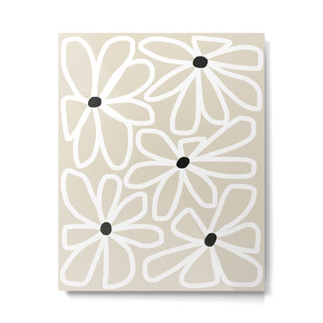 Daisy chain - neutral Metal Print | TeksDecor