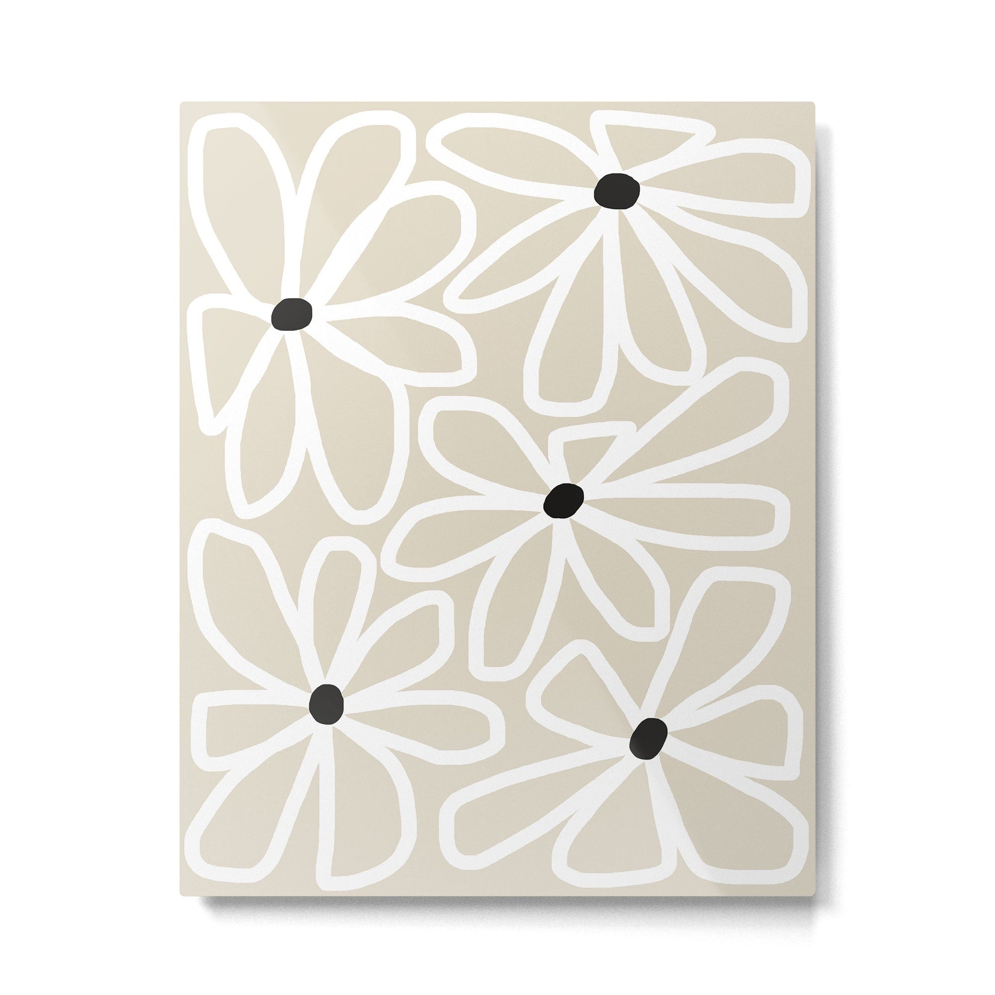 Daisy chain - neutral Metal Print | TeksDecor