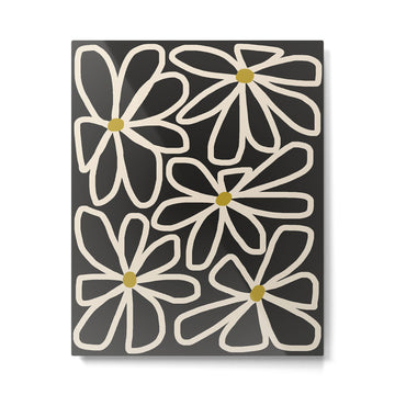 Daisy chain - night Metal Print | TeksDecor