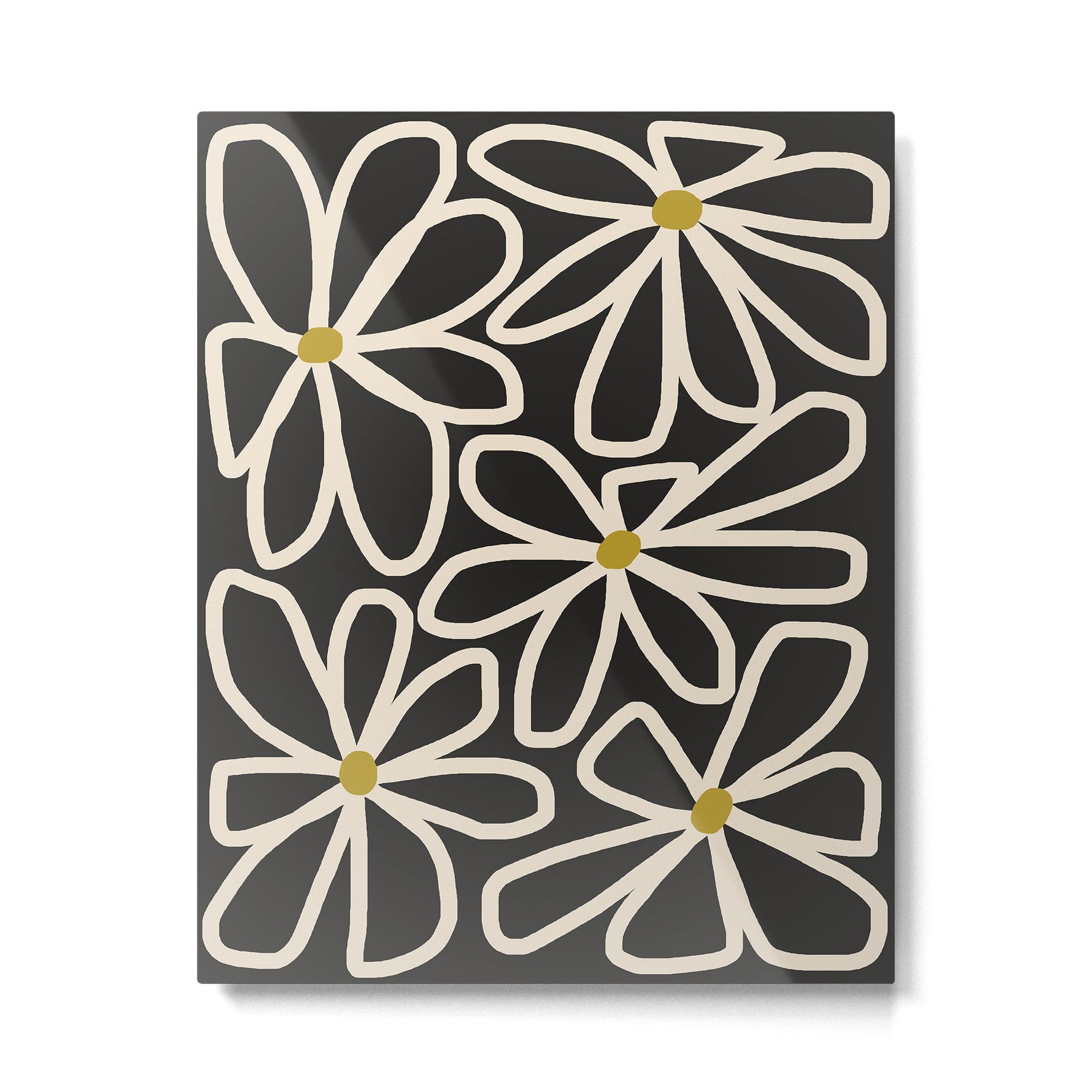 Daisy chain - night Metal Print | TeksDecor