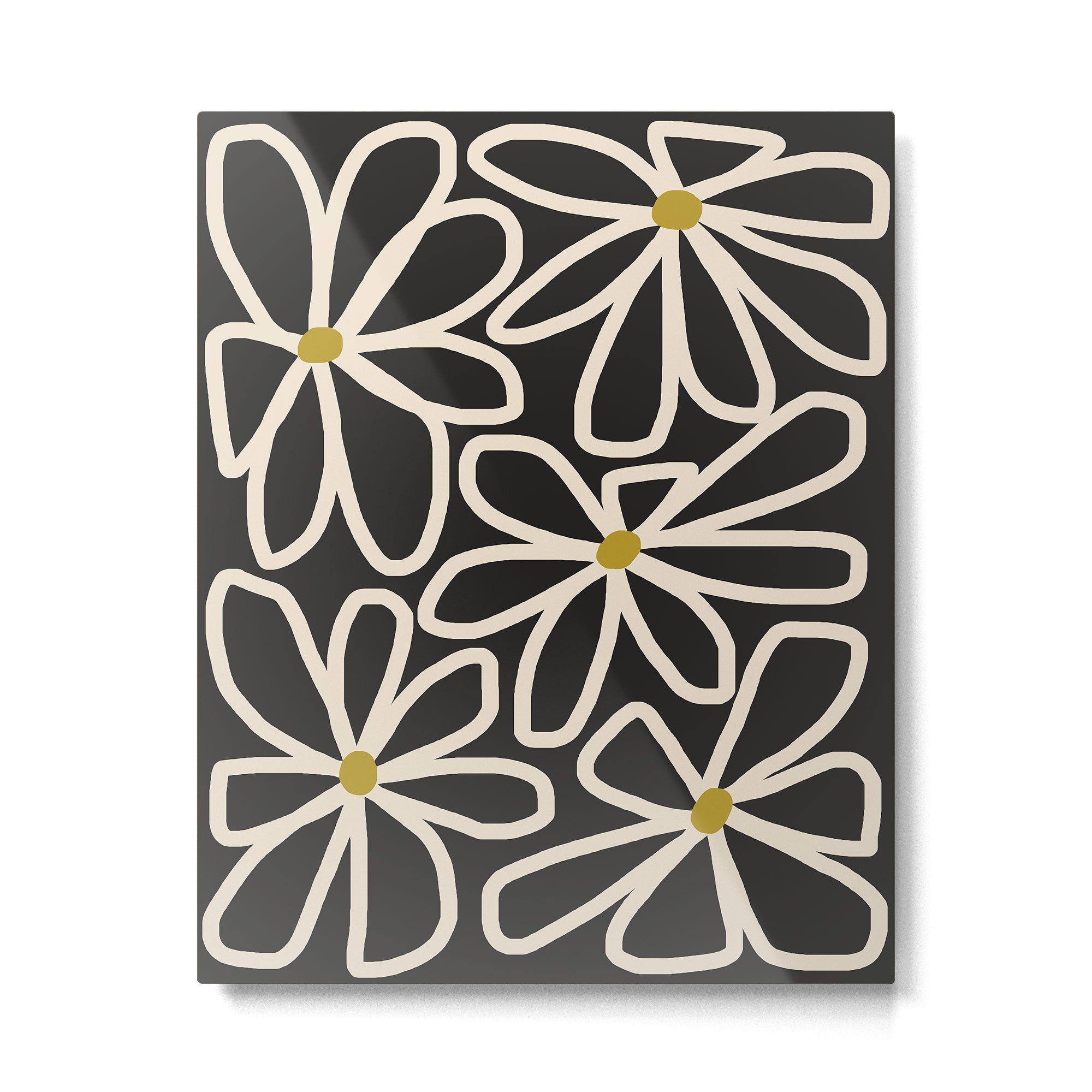 Daisy chain - night Metal Print | TeksDecor
