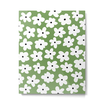 Daisy field - green Metal Print | TeksDecor