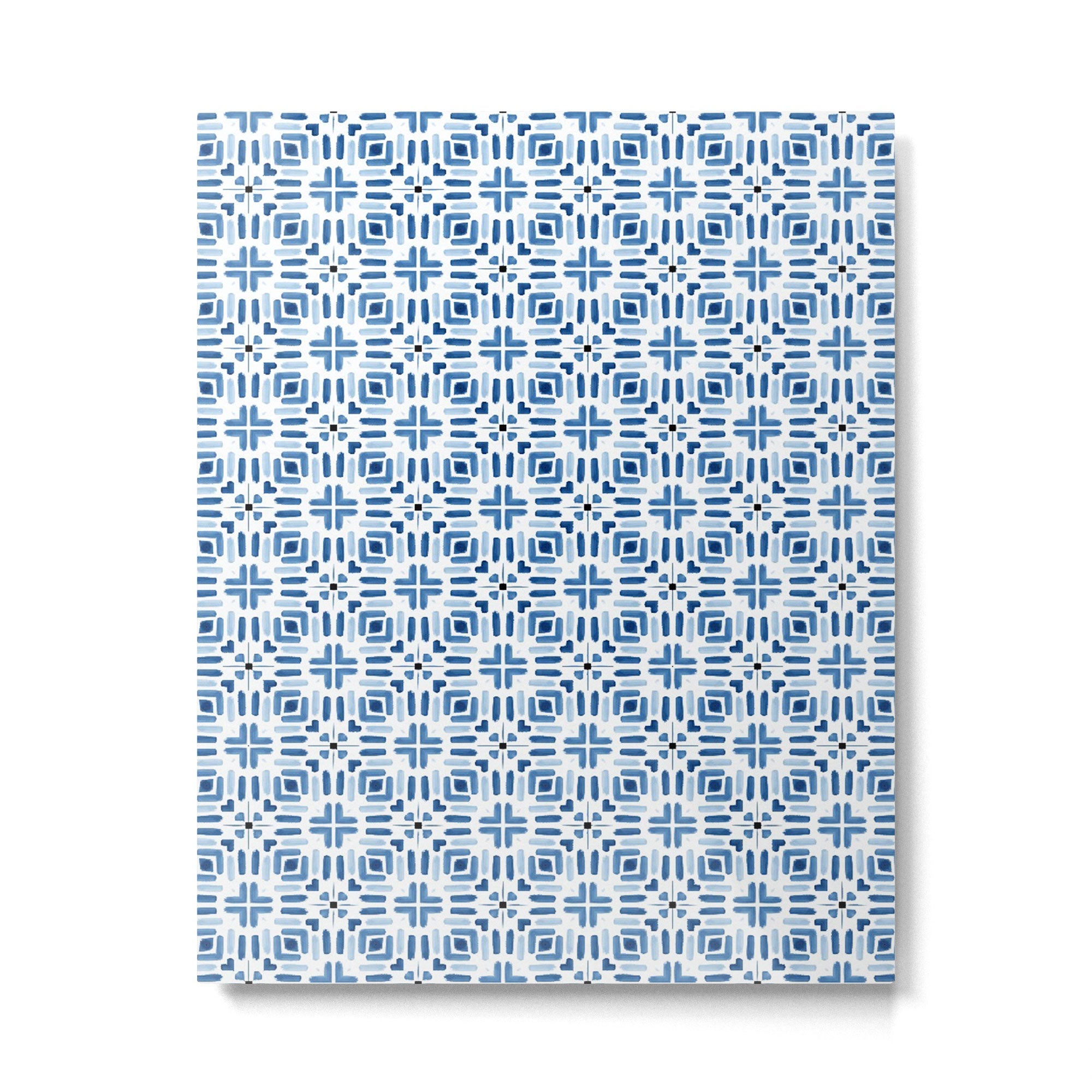 Moroccan patchwork tile - blue Metal Print | TeksDecor