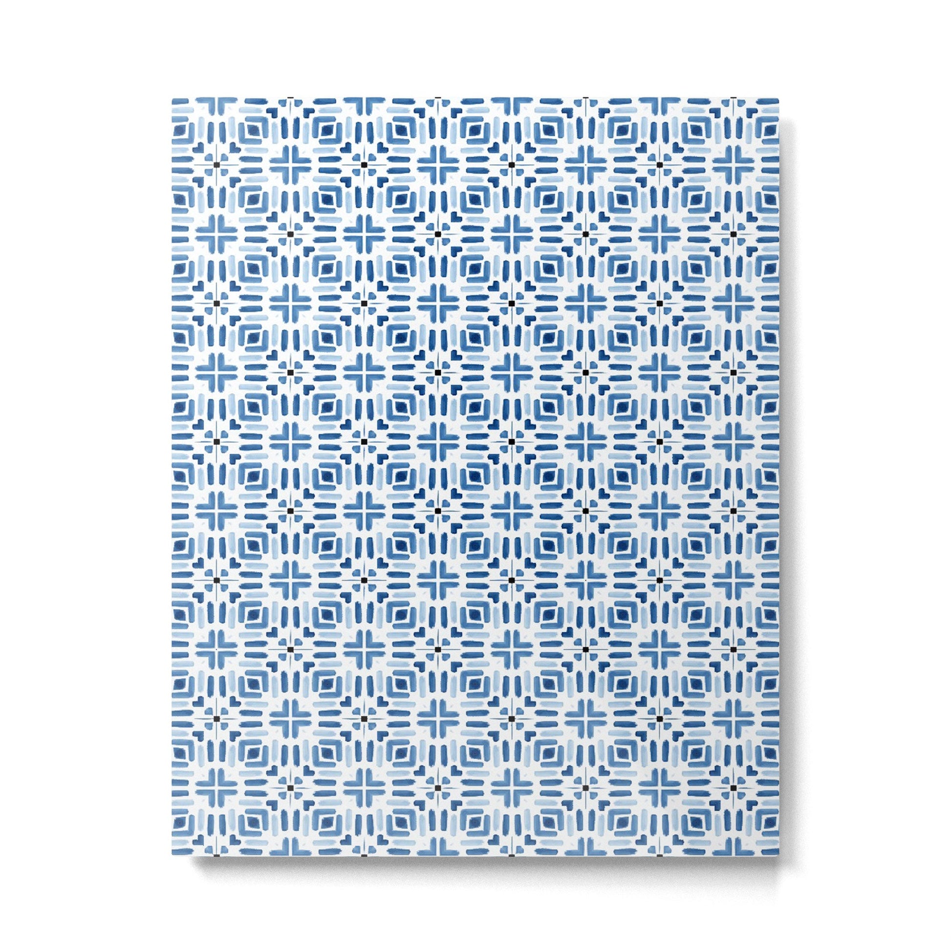 Moroccan patchwork tile - blue Metal Print | TeksDecor
