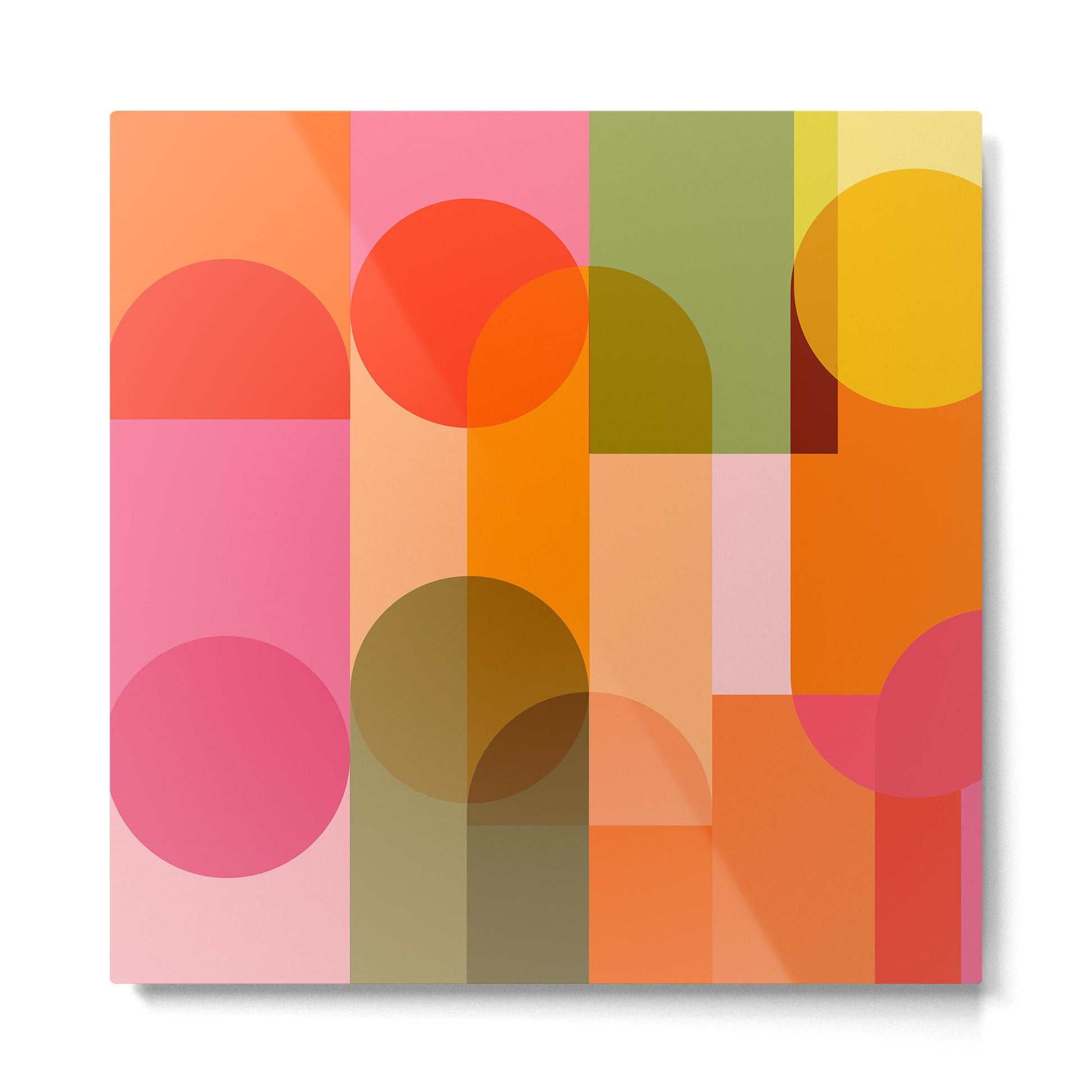 Ping Pong - brights Metal Print | TeksDecor