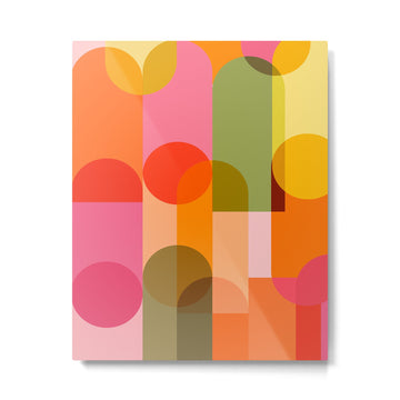 Ping Pong - brights Metal Print | TeksDecor