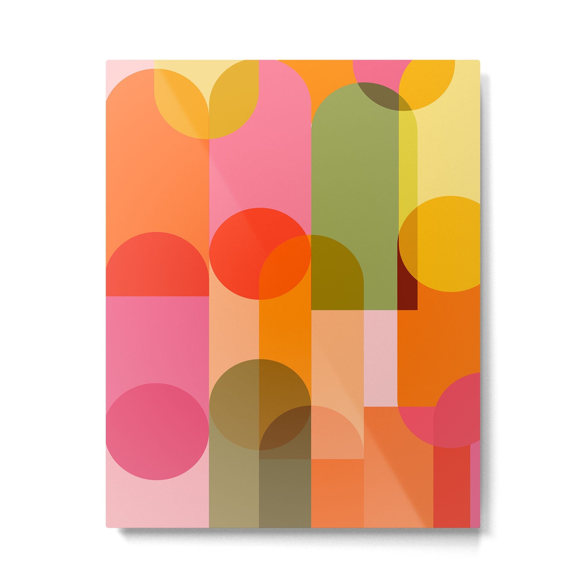 Ping Pong - brights Metal Print | TeksDecor