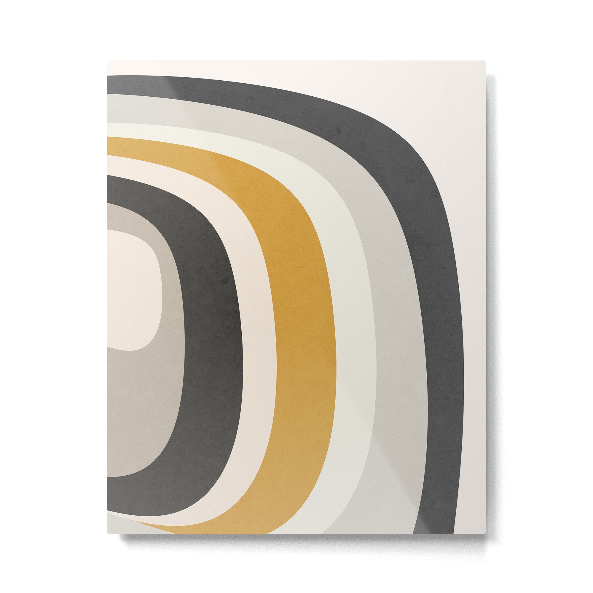Rainbow rings - neutrals Metal Print | TeksDecor