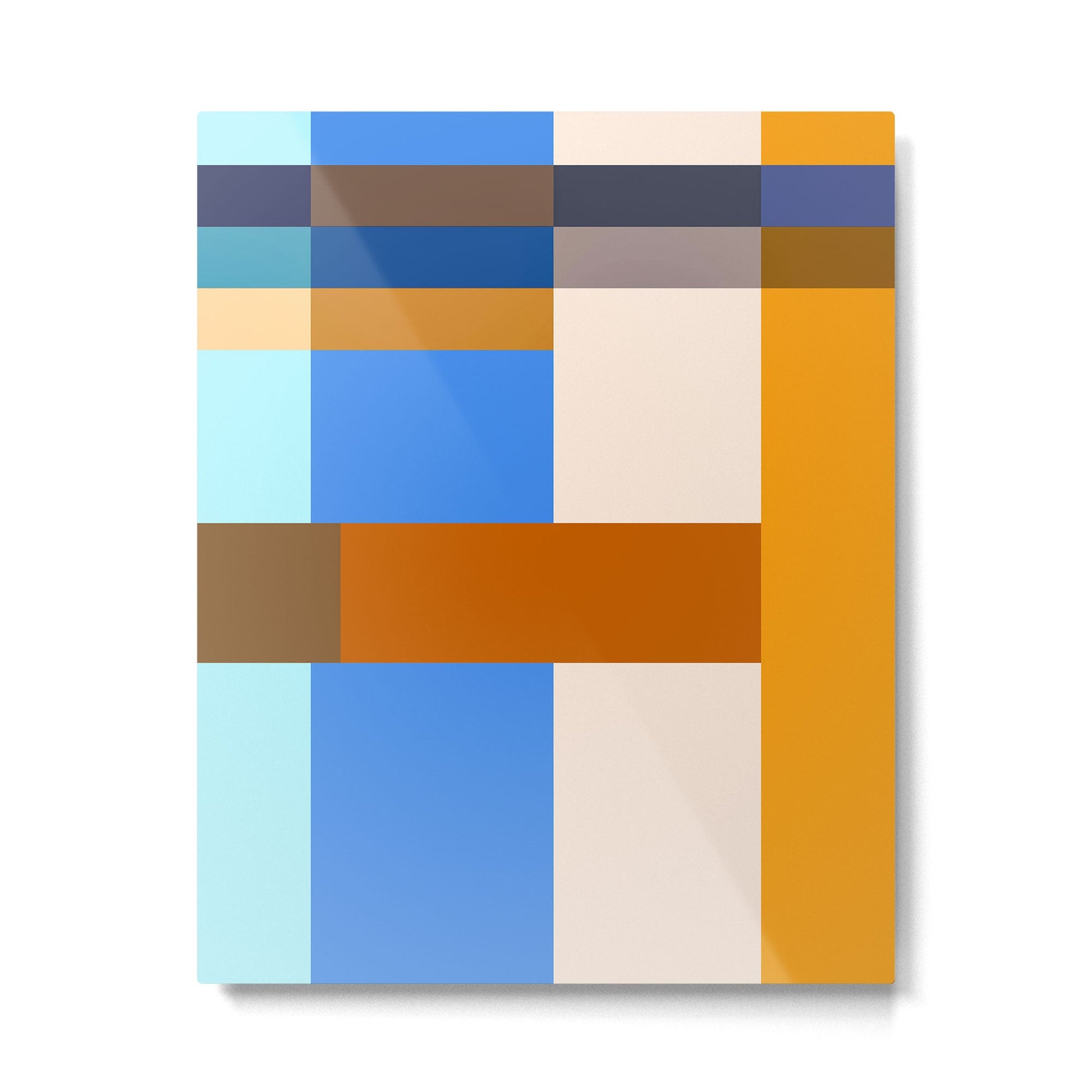 Seasonal Color Block Metal Print | TeksDecor