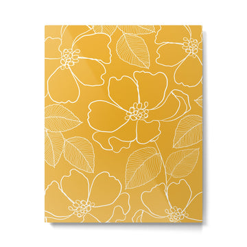 Wild rosa - yellow Metal Print | TeksDecor